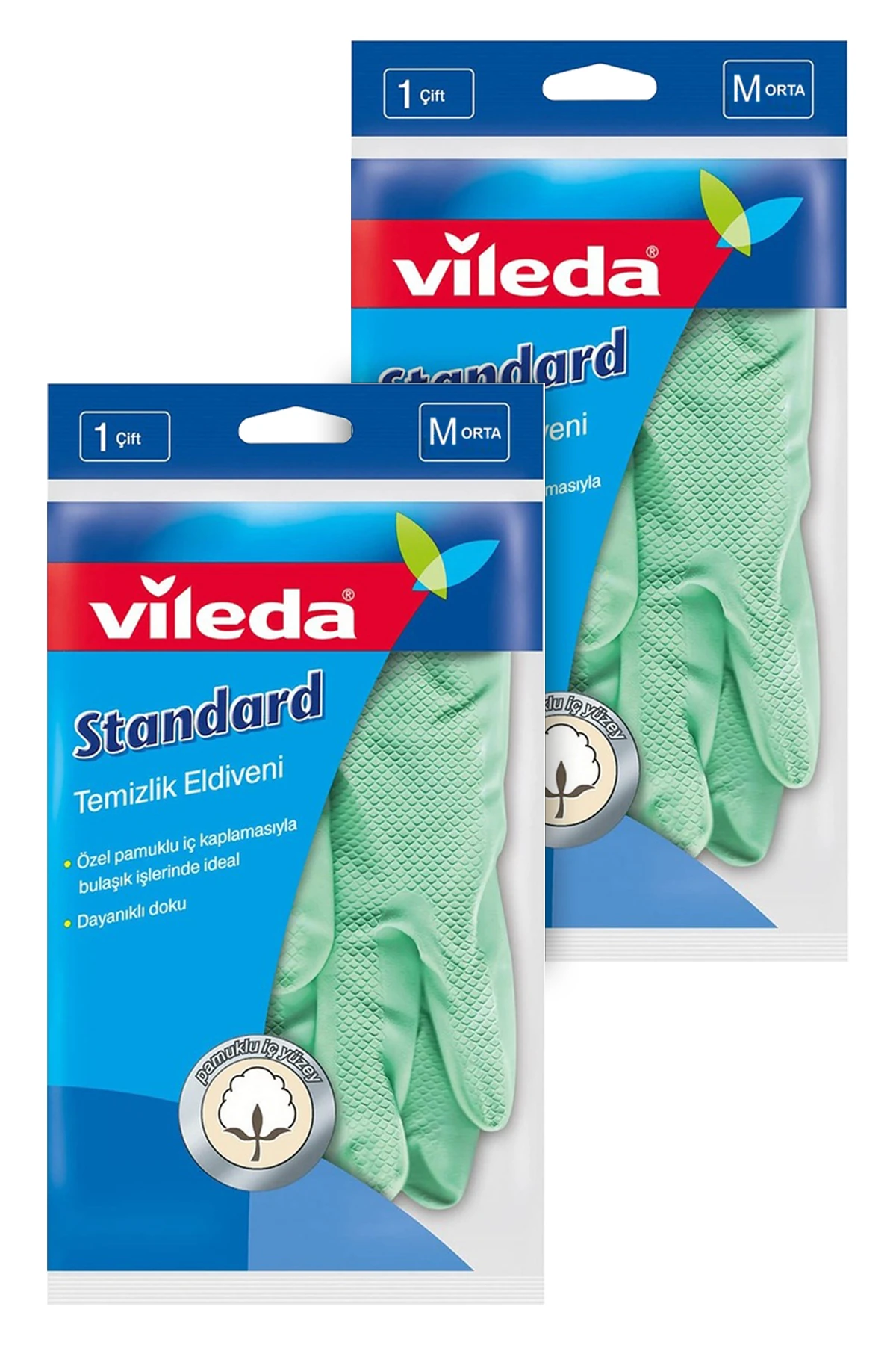 Vileda 2 Paket Standart Orta Boy Bulaşık Eldiven