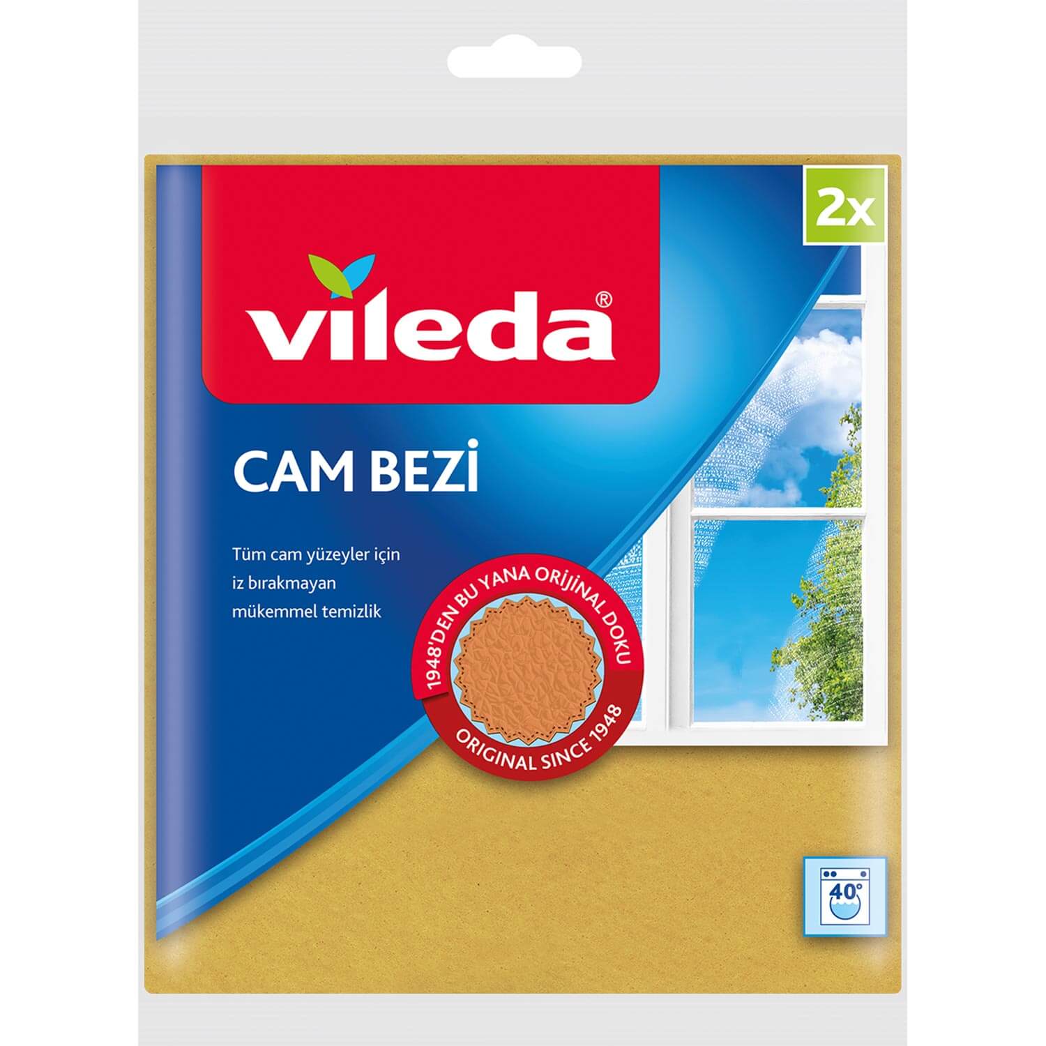 Vileda 2 li Mikrofiberli Cam Bezi