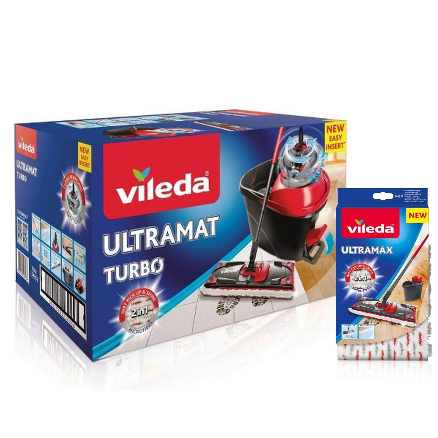 Vileda Ultramax Turbo Pedallı Temizlik Seti + Yedek Paspas
