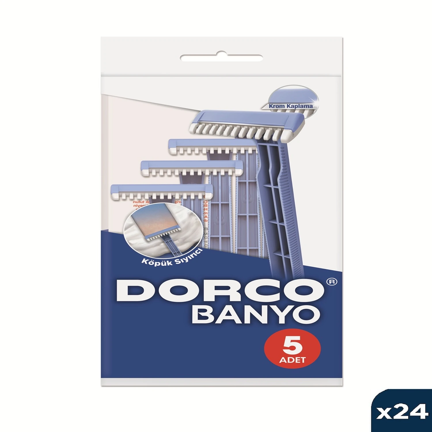 DORCO TEK BIÇAKLI BANYO KULLAN AT 5li Poşet x24 Paket 
