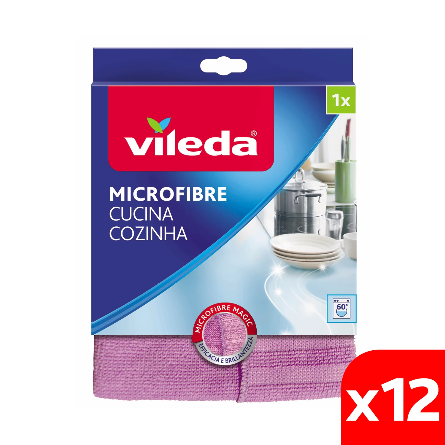 Vileda 12 Paket Mikrofiber Mutfak Temizlik Bezi