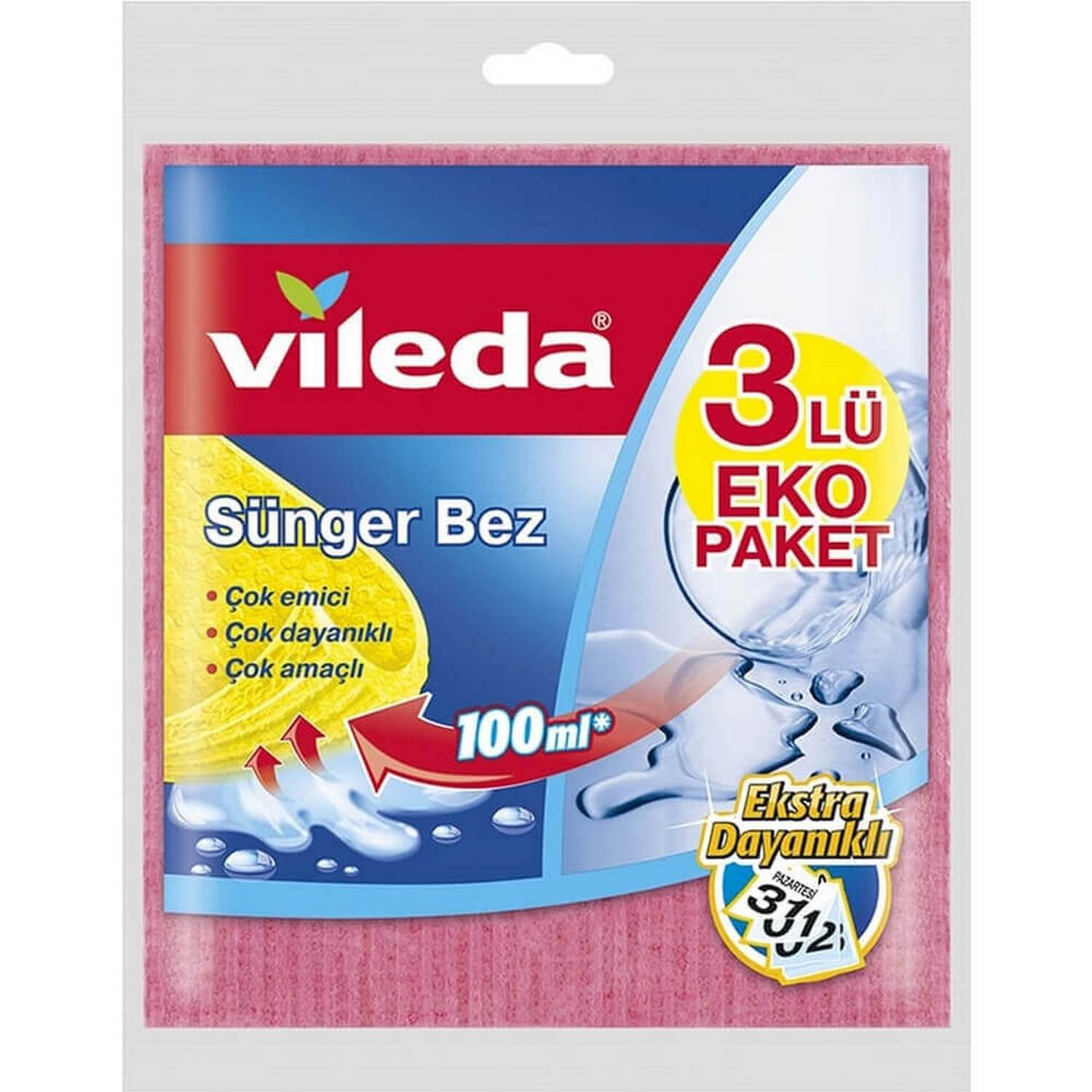 Vileda Doğada Çözünebilir 3 lü Sünger Bez