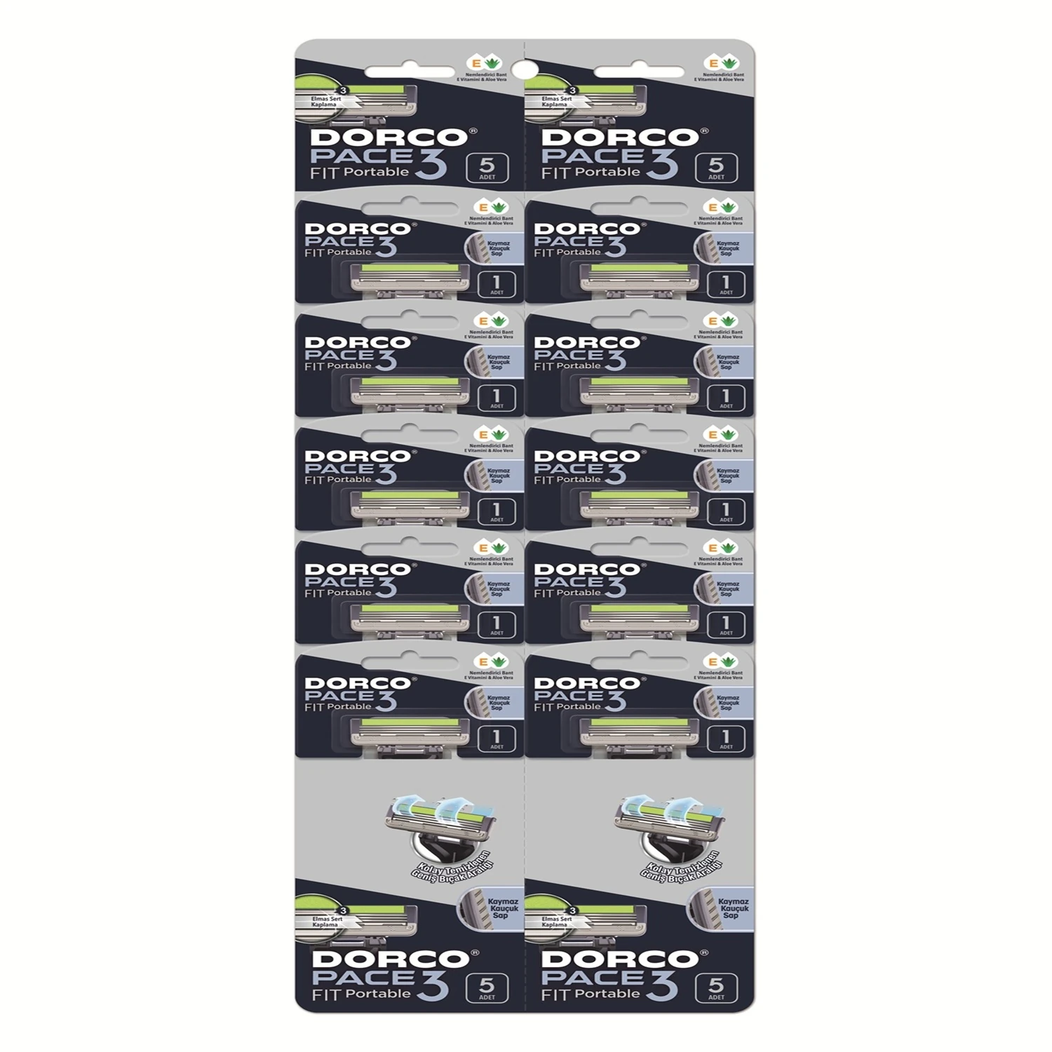 DORCO ÜÇ BIÇAKLI KULLAN AT 10lu KARTELA10 x1Paket