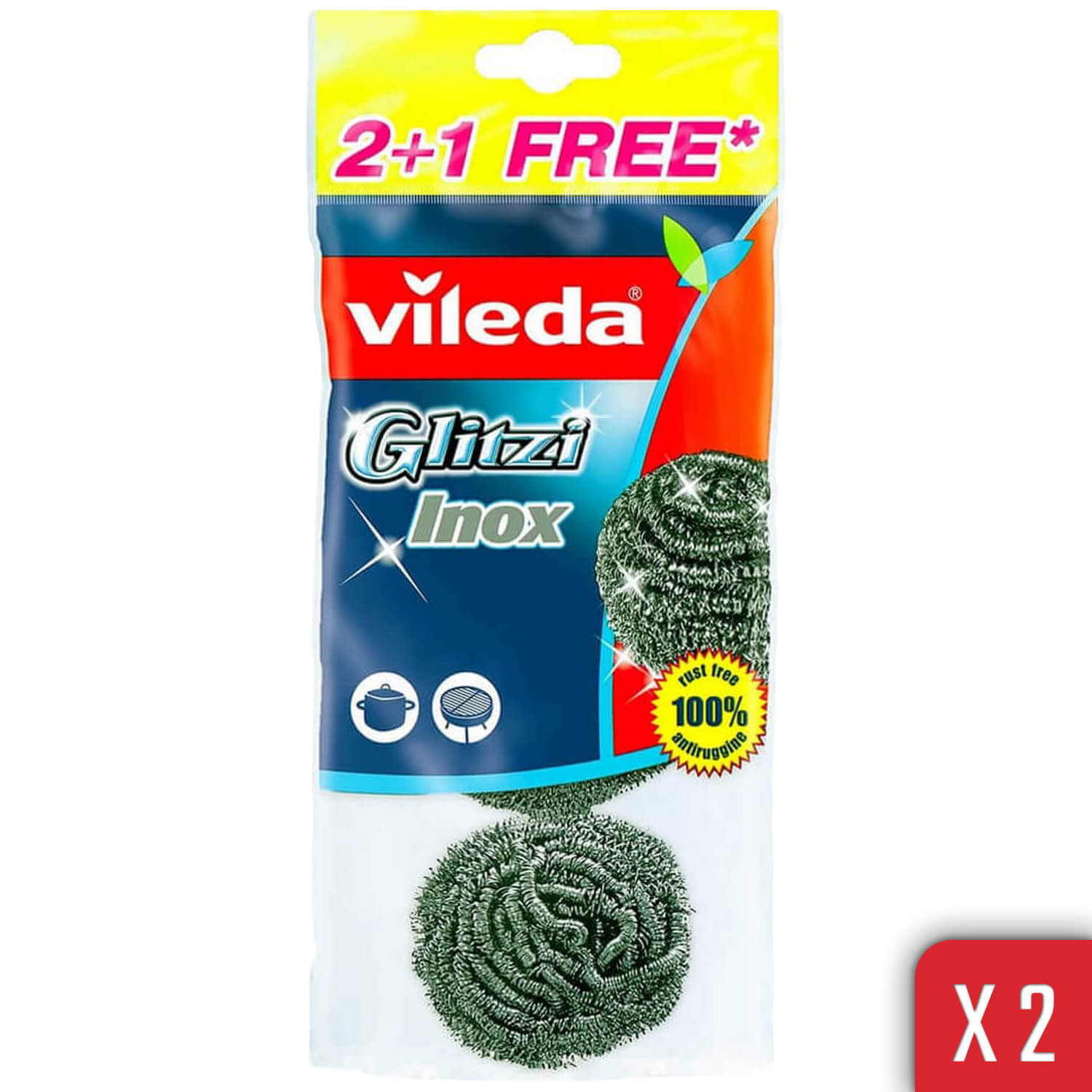 Vileda 2 Paket 3 lü Çelik Bulaşık Teli