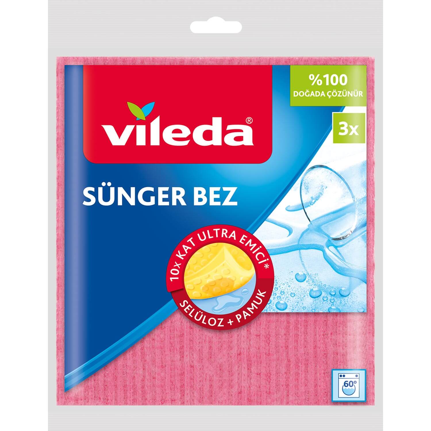Vileda Doğada Çözünebilir 3 lü Sünger Bez