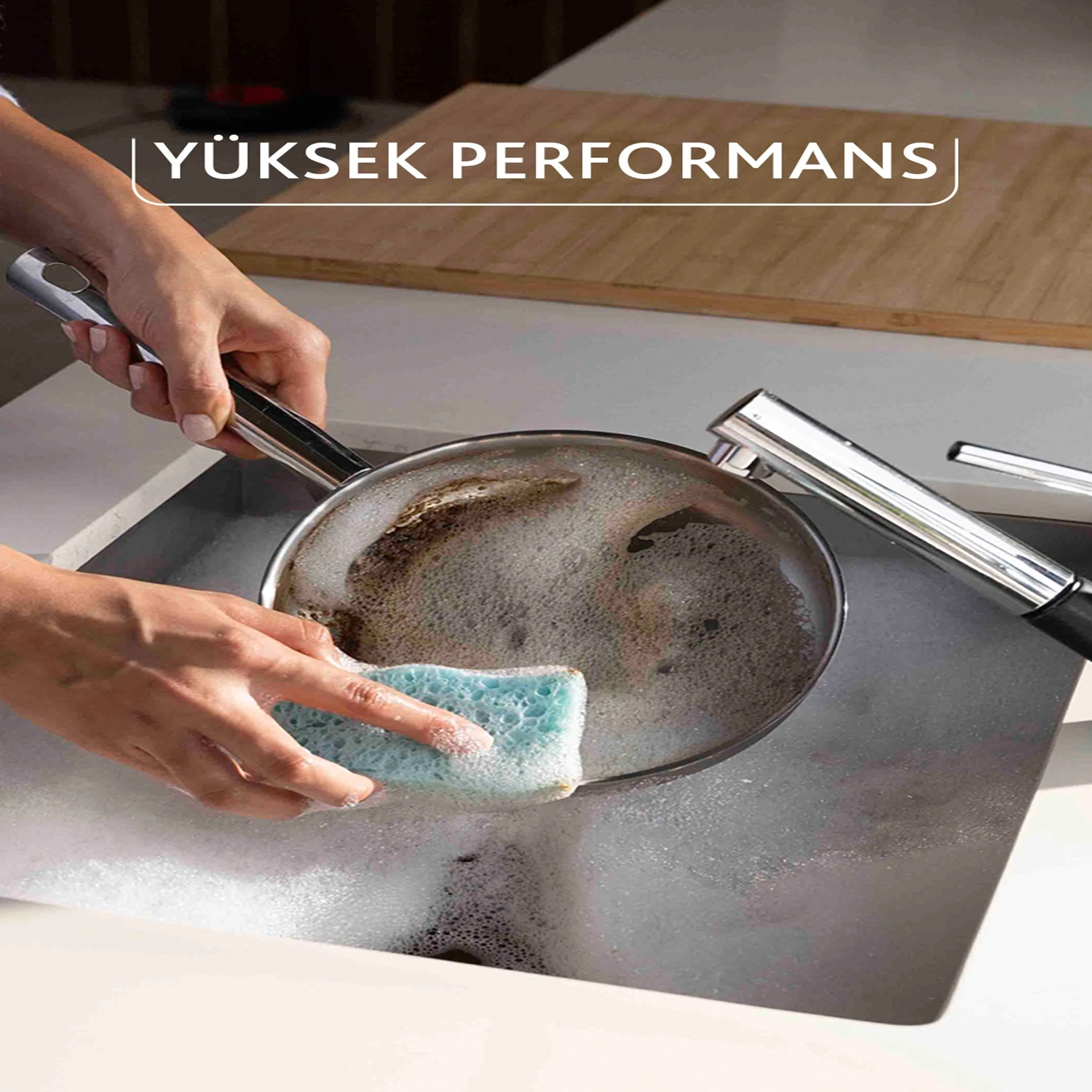 Vileda 14 Paket 2'li Pro Clean Viskoz Selüloz Bulaşık Süngeri 