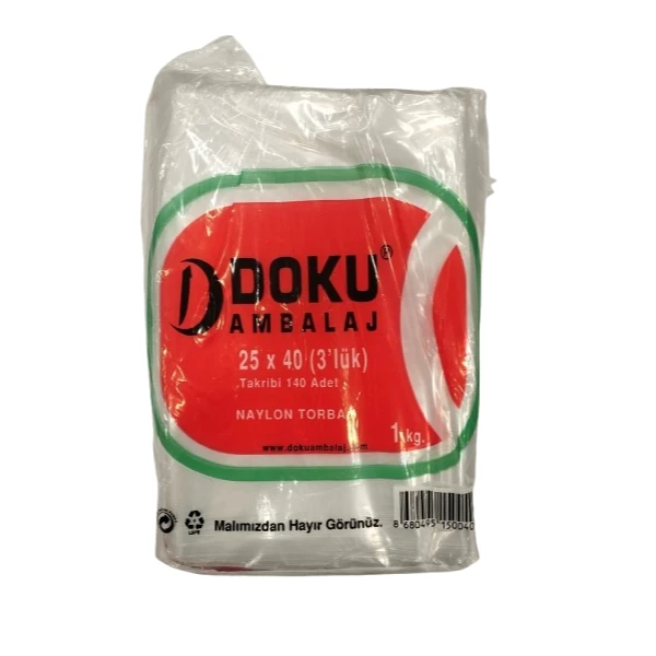 Naylon Torba 25x40 cm (3'lük)