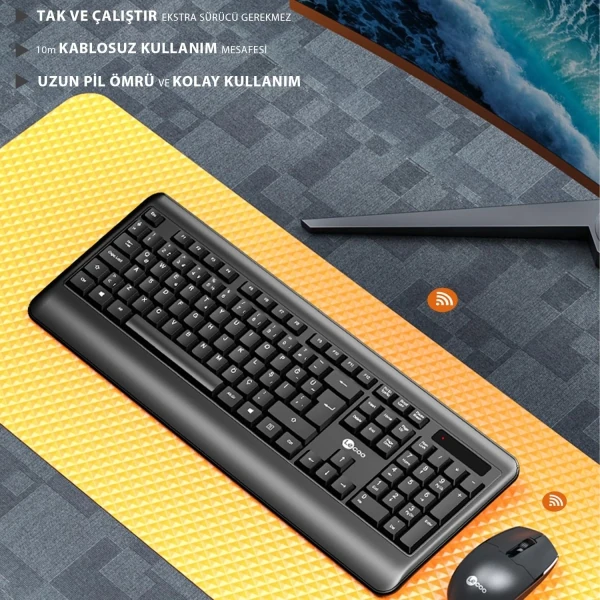 Lenovo Lecoo Kw202 Kablosuz Klavye & Mouse Set