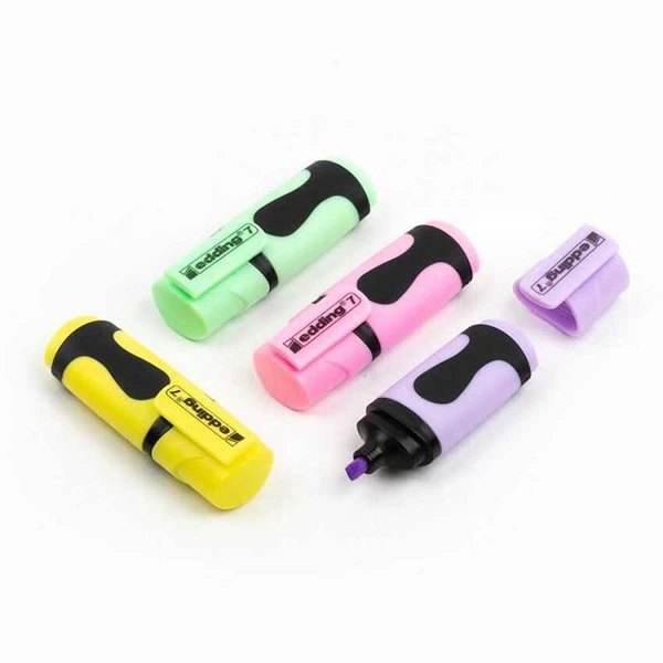 Edding 7 Mini Fosforlu Kalem 4'lü Karışık Pastel Renk