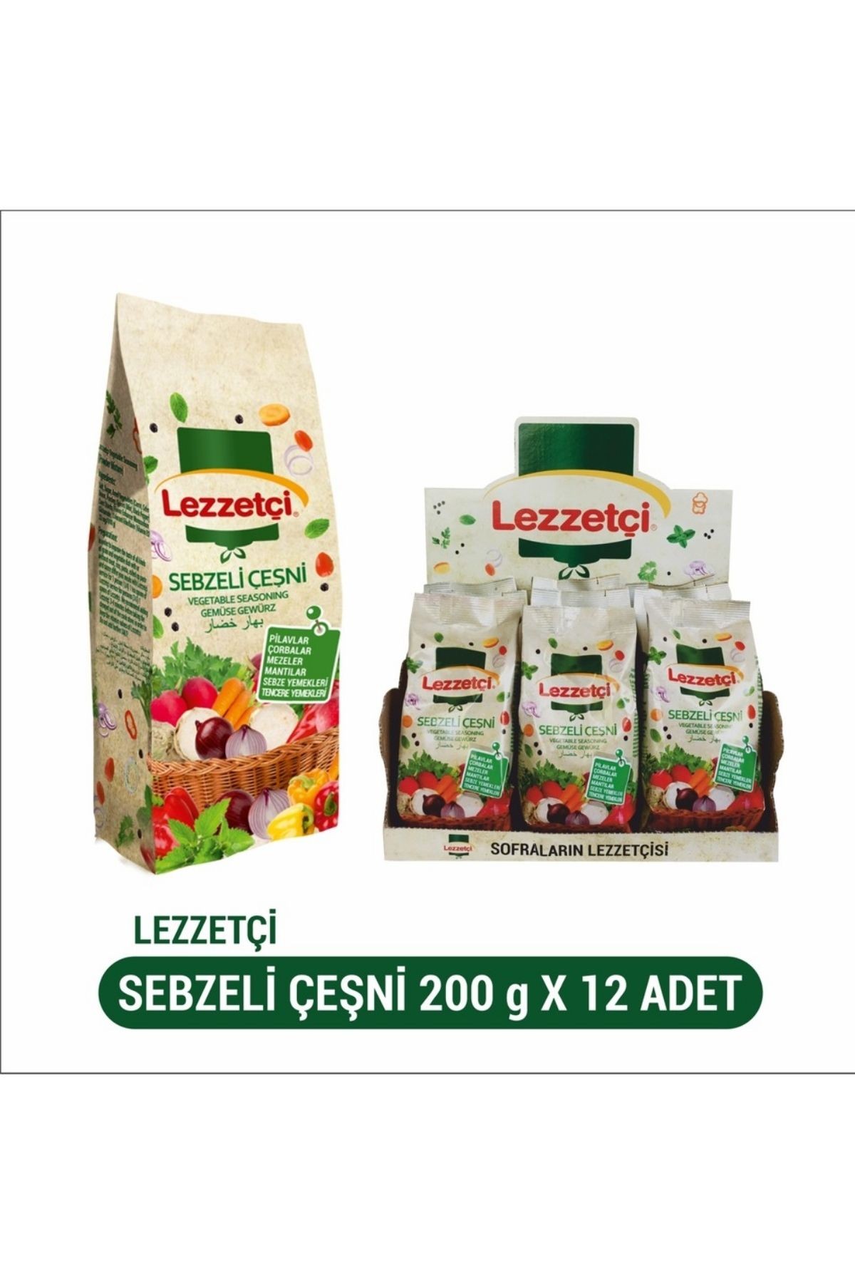 Lezzetçi Sebzeli Çeşni 12 x 200 G