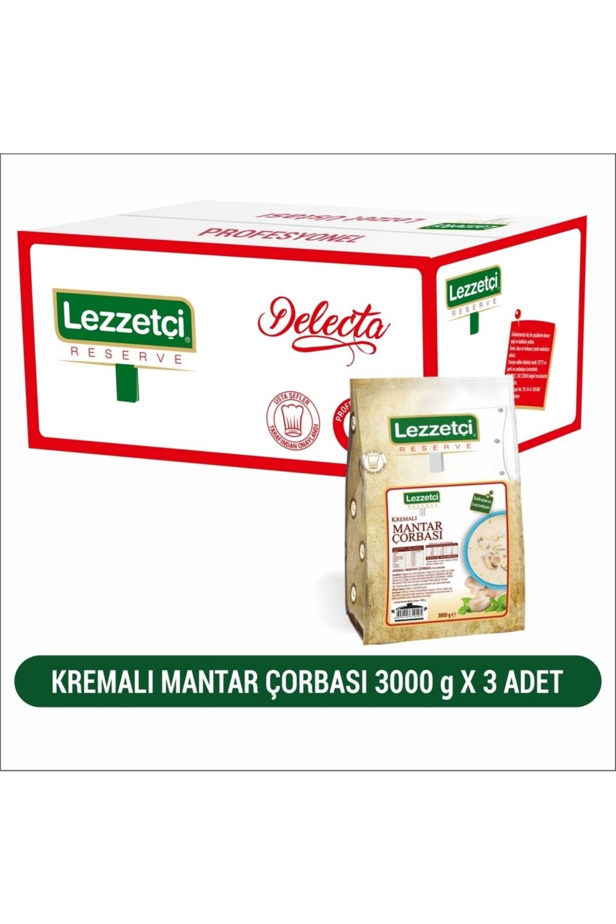 Lezzetçi Kremalı Mantar Çorbası 3 x 3 KG