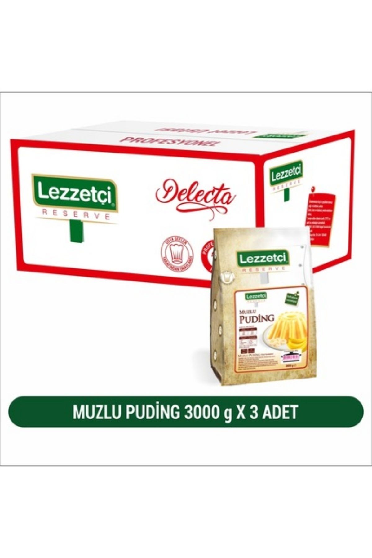 Lezzetçi Muzlu Puding 3 x 3 KG