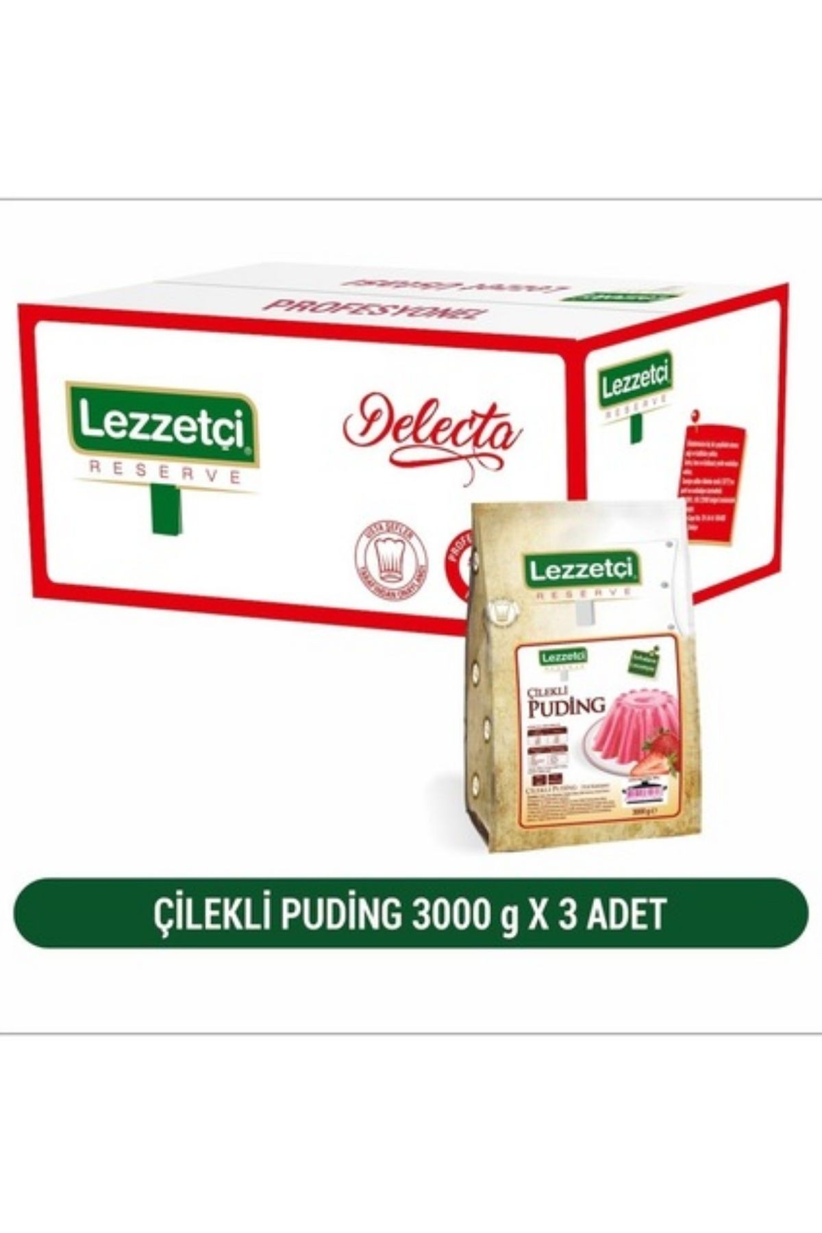 Lezzetçi Çilekli Puding 3 x 3 KG