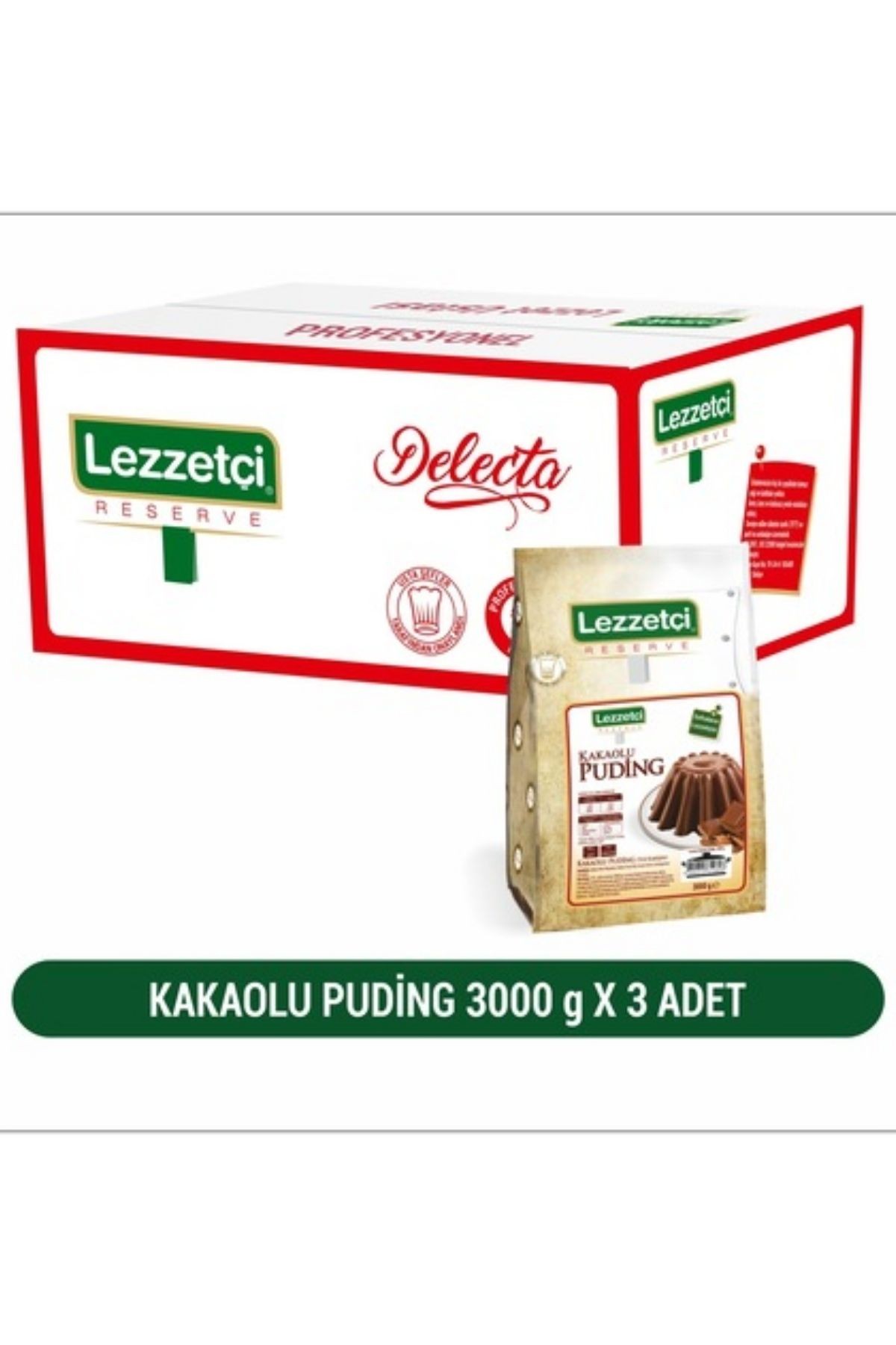 Lezzetçi Kakaolu Puding 3 x 3 KG