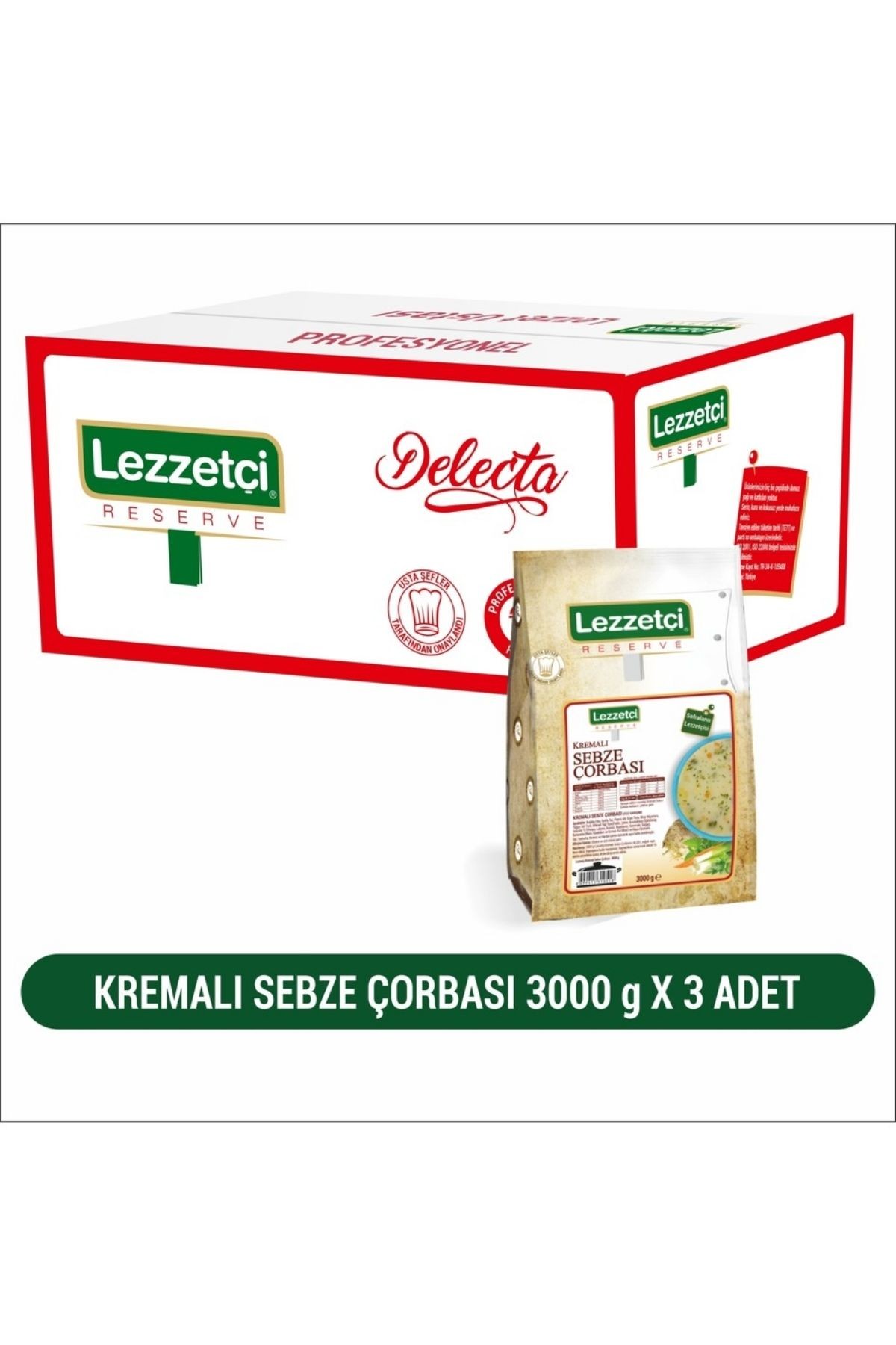 Lezzetçi Kremalı Sebze Çorbası 3 x 3 KG