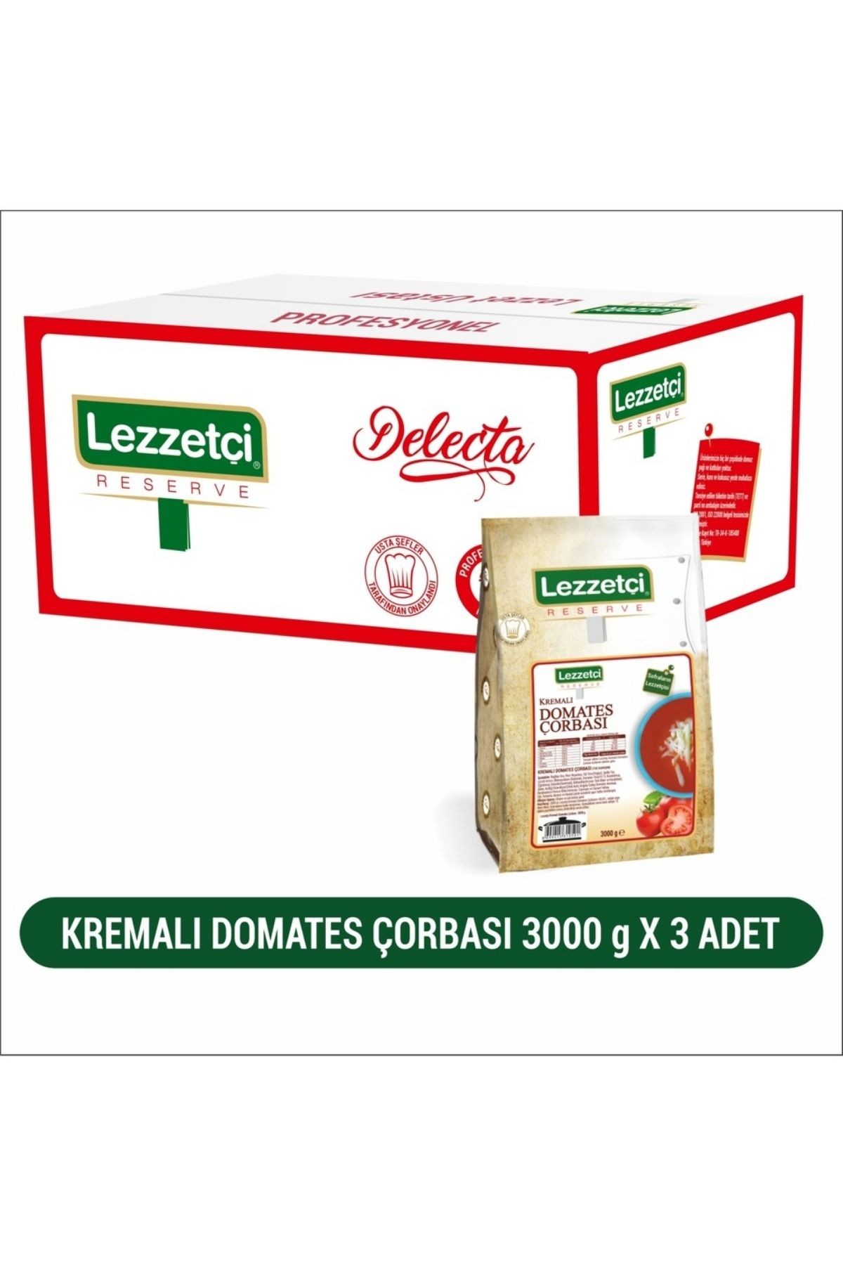 Lezzetçi Kremalı Domates Çorbası 3 x 3 KG