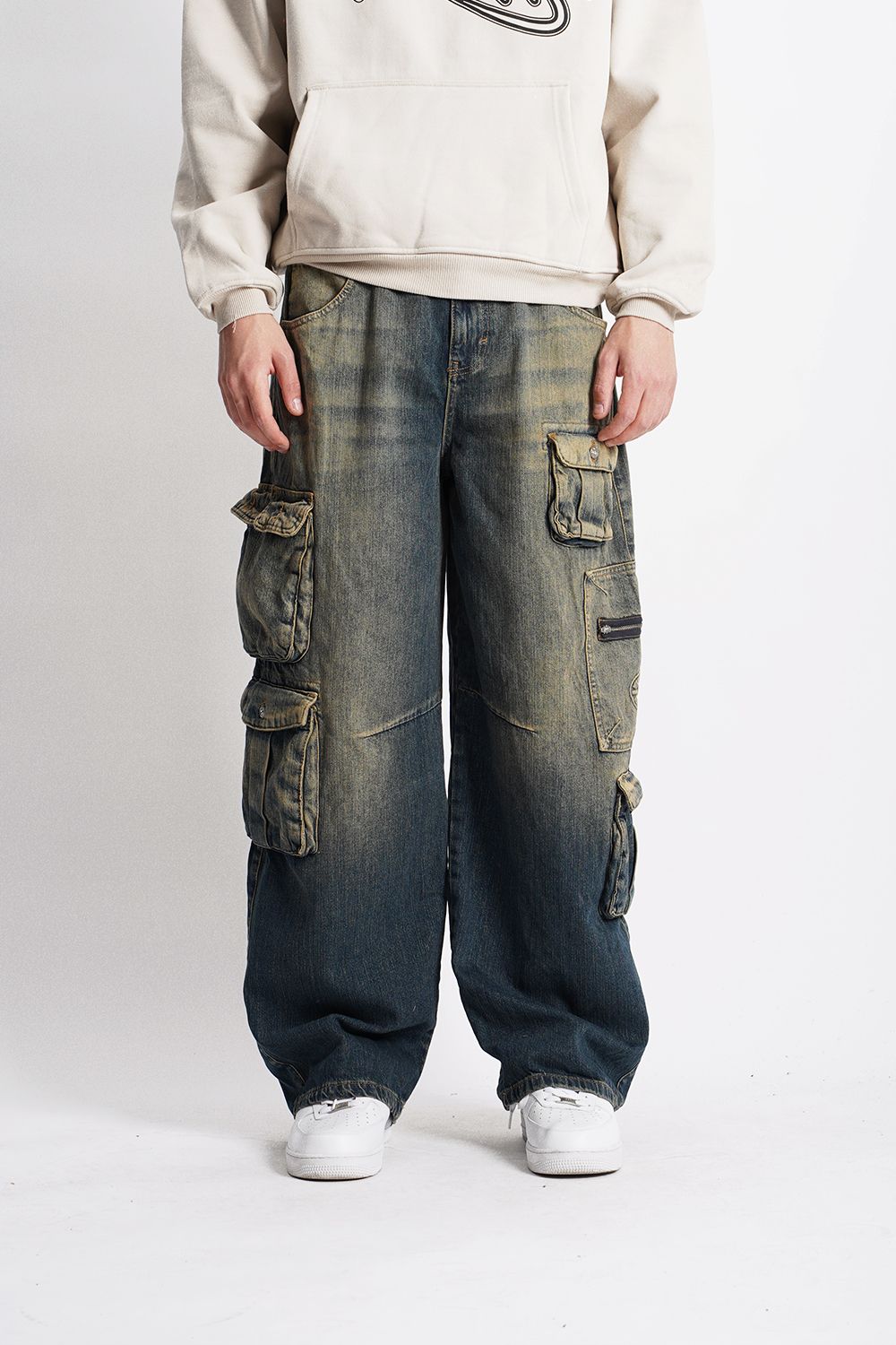 Tinted Logan Cinch Back Jeans (URBN-B-180)