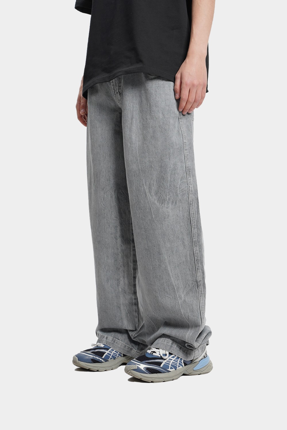 Ultra Baggy Grey Wash Neo Skate Jeans (URBN-B-206)