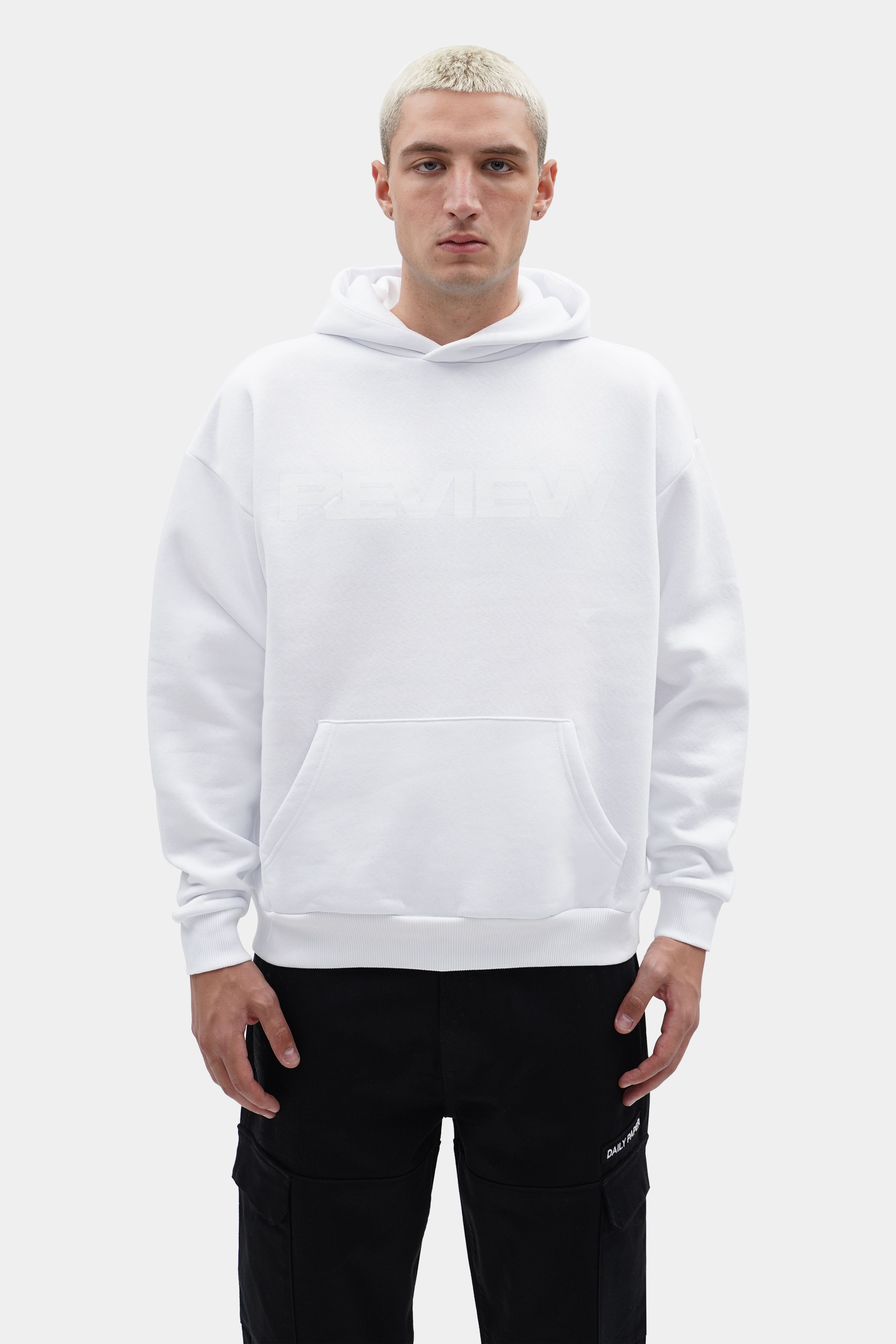 White Printed Hoodie (STR-28)