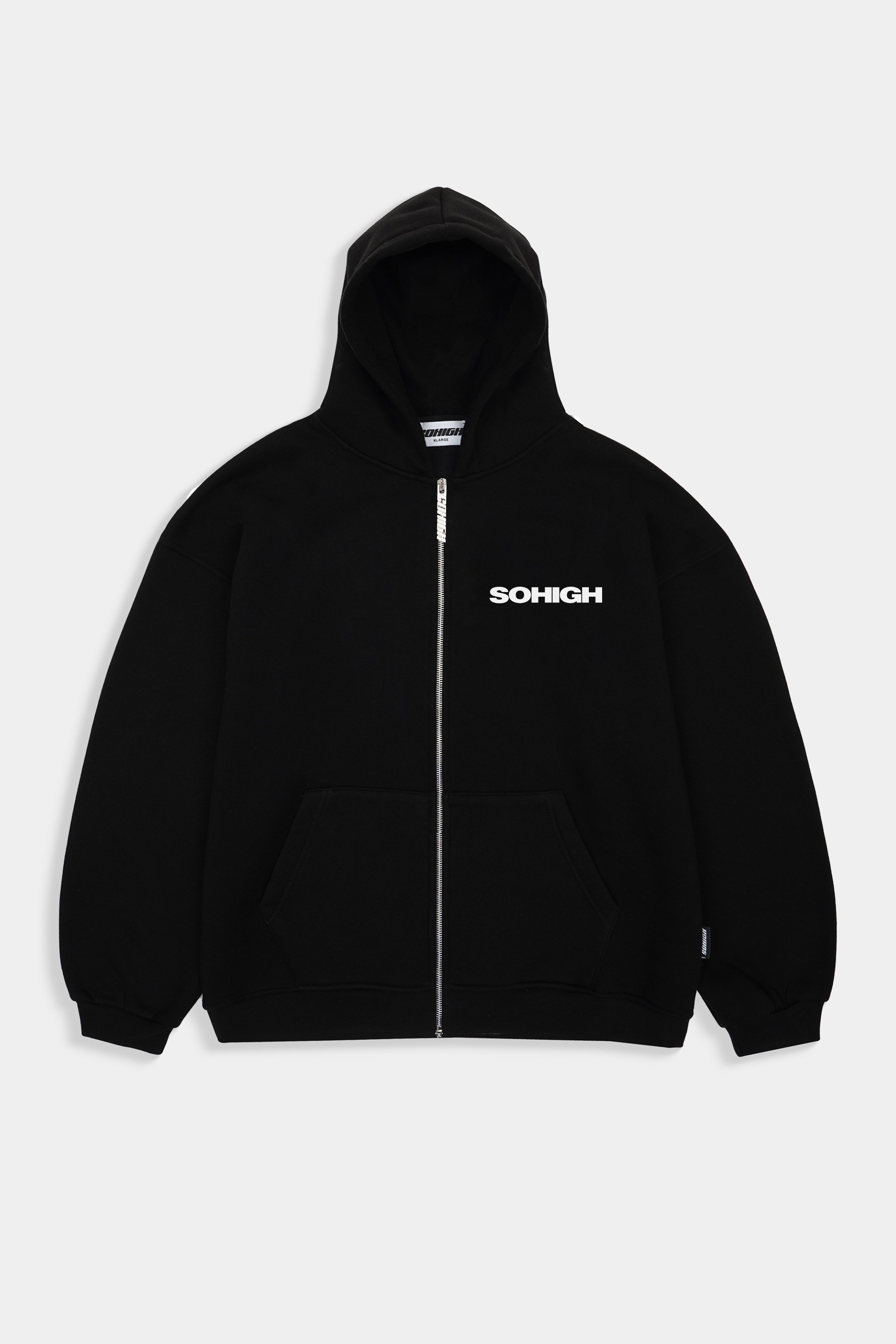 Sohigh Boxy Fit Essential Zip Hoodie