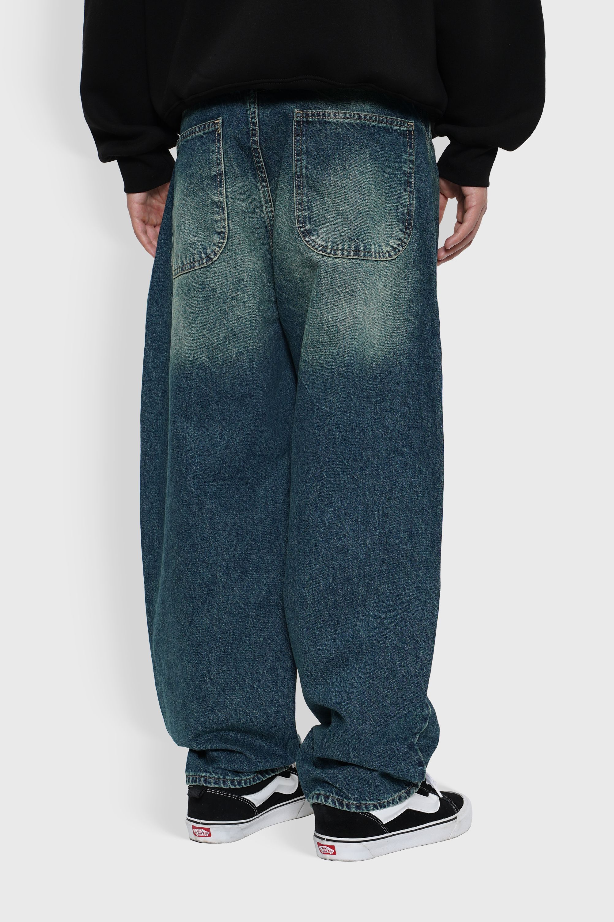 Sohigh Heavy-Tint Baggy Jeans - Green