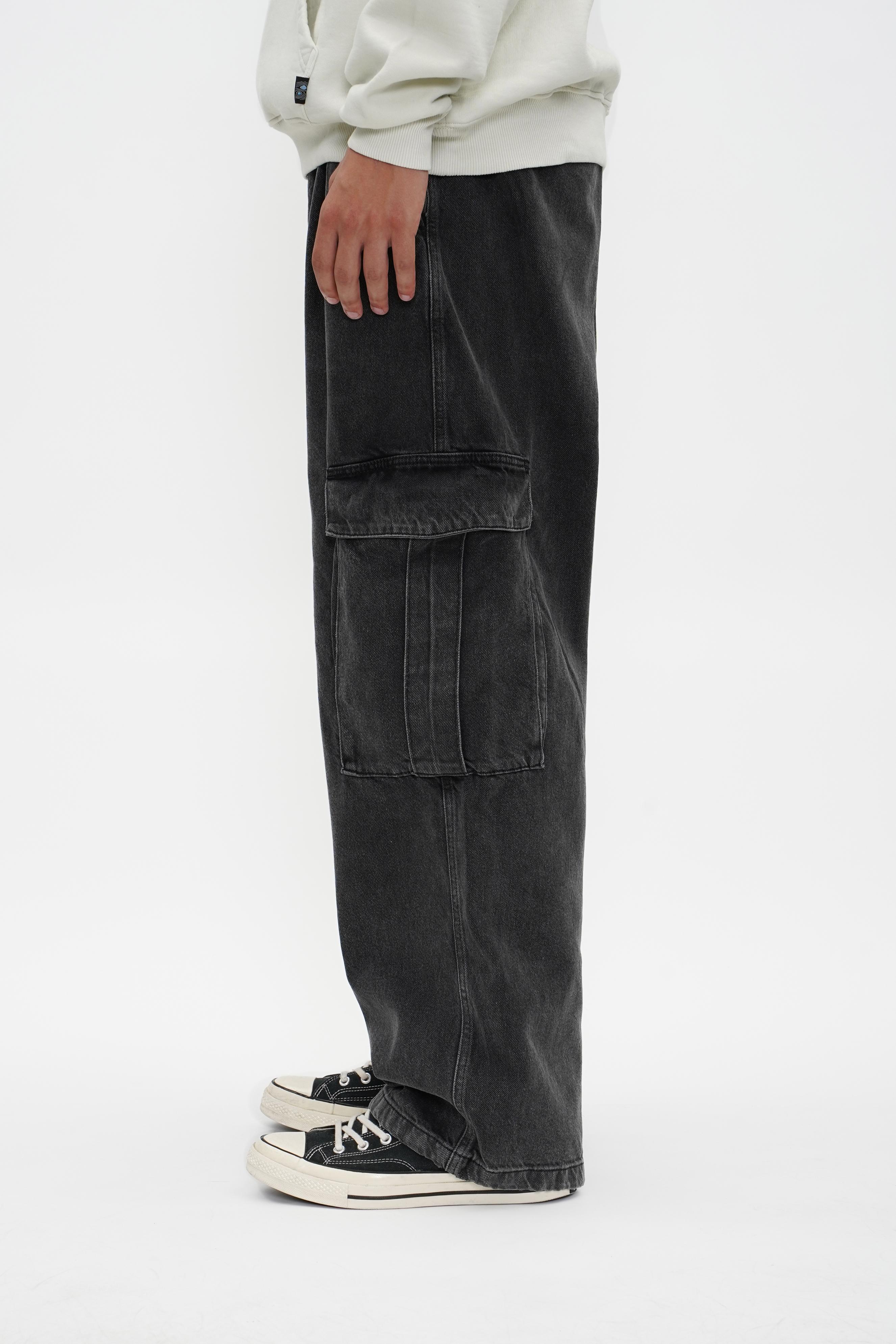 Baggy Denim Cargo Jeans (SWT-1)