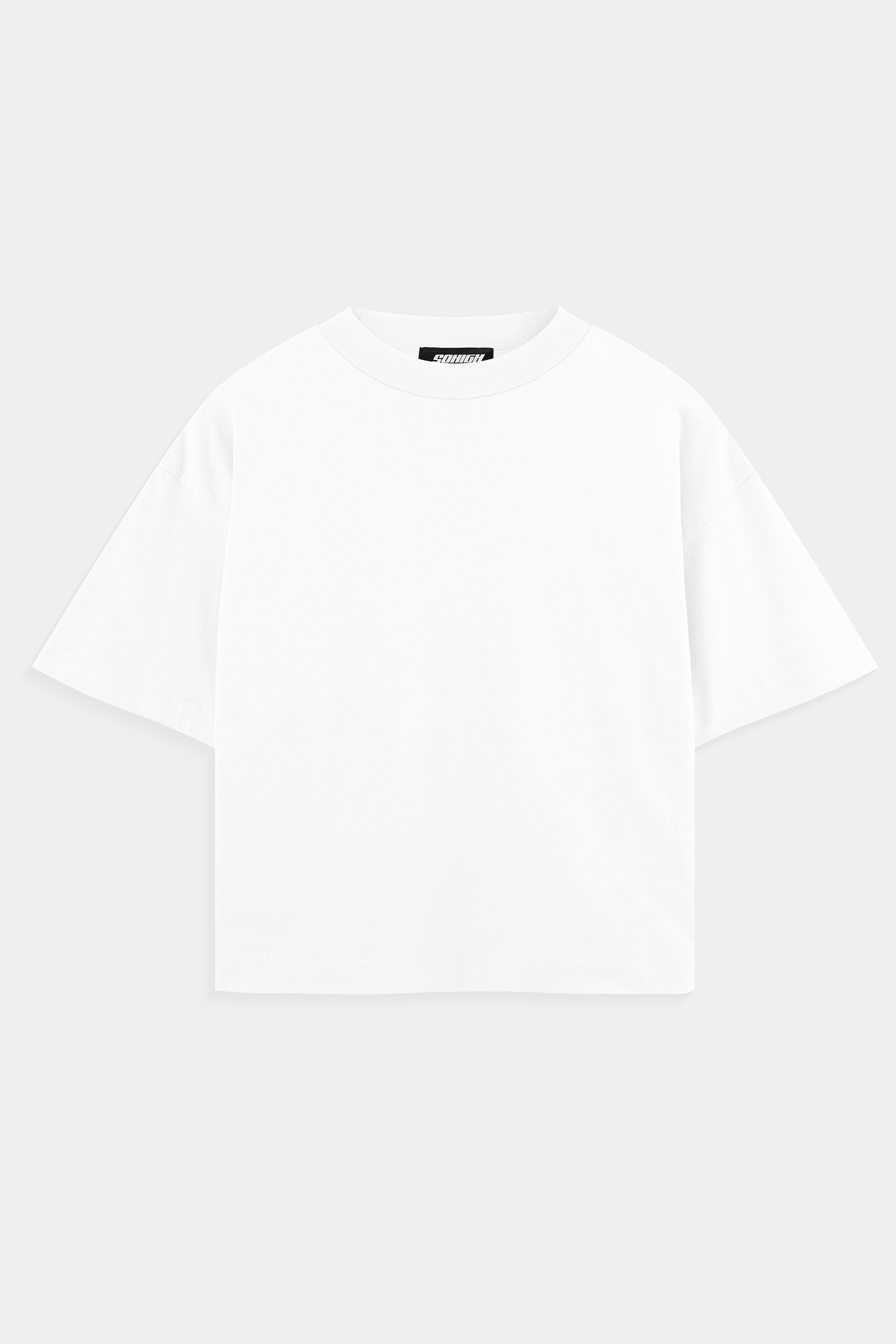Sohigh Heavyweight Cropped T-Shirt - Beyaz