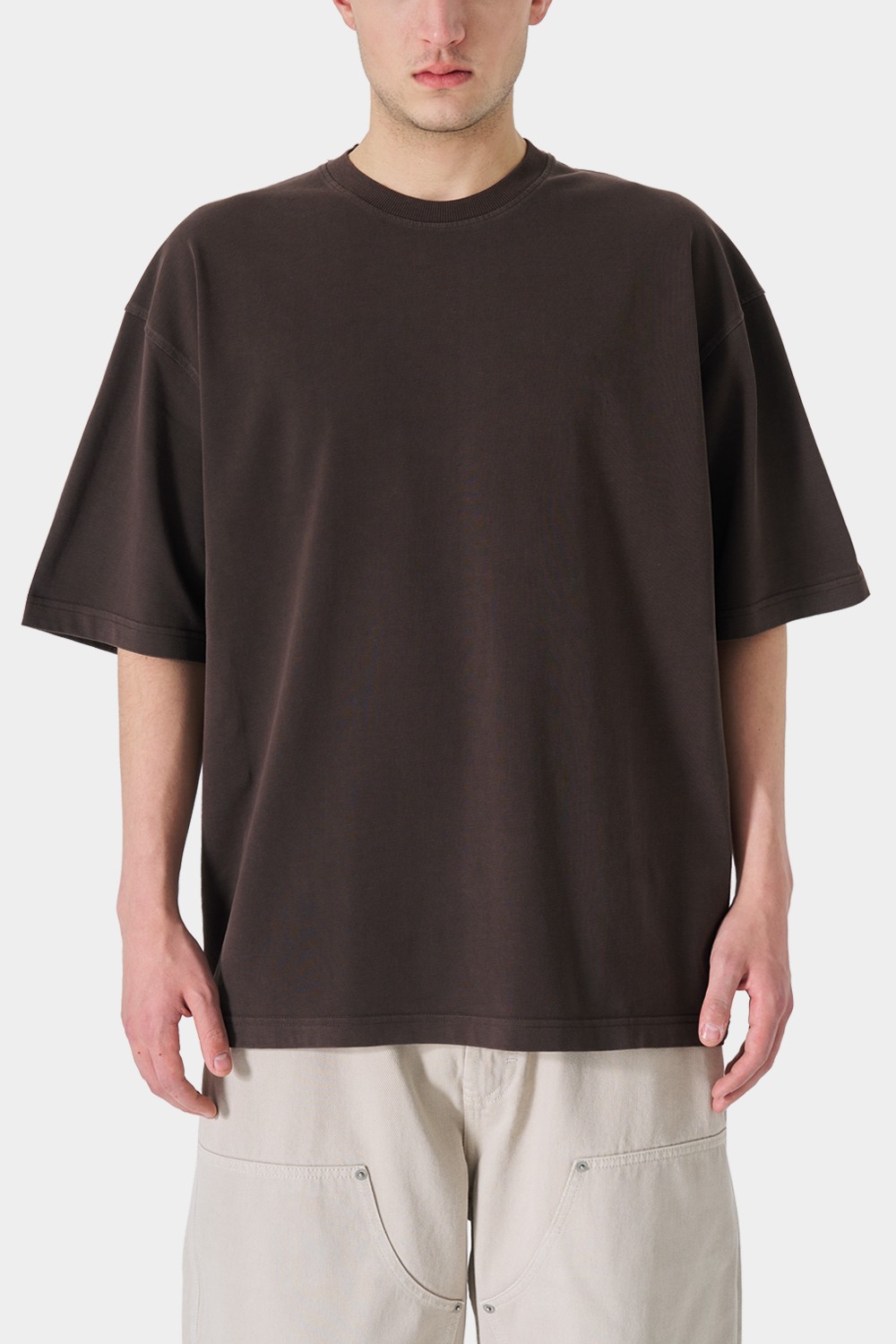 Sohigh Blank Oversized T-Shirt - Washed Brown