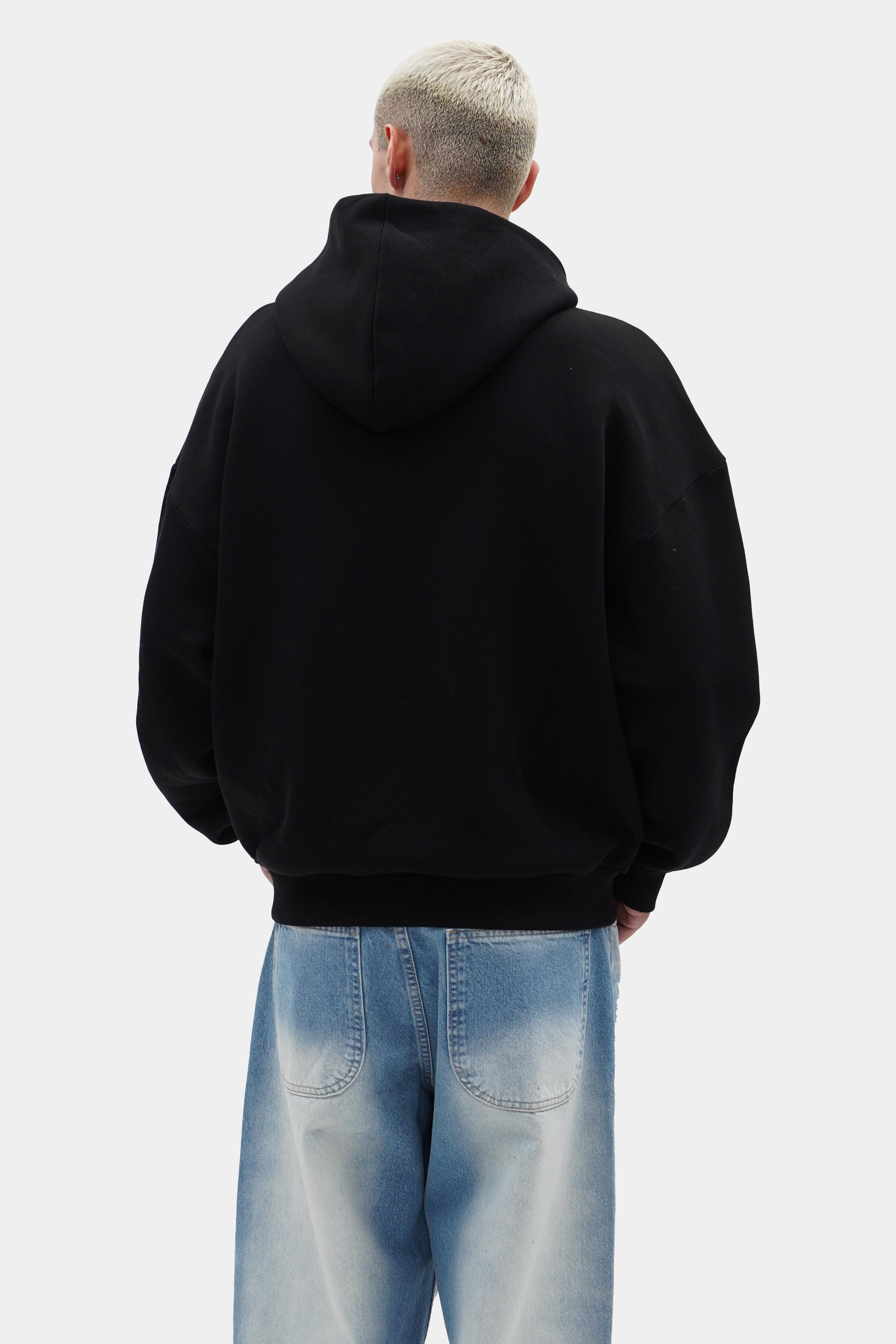 Oversized Embroidered Zip Hoodie (STR-9)