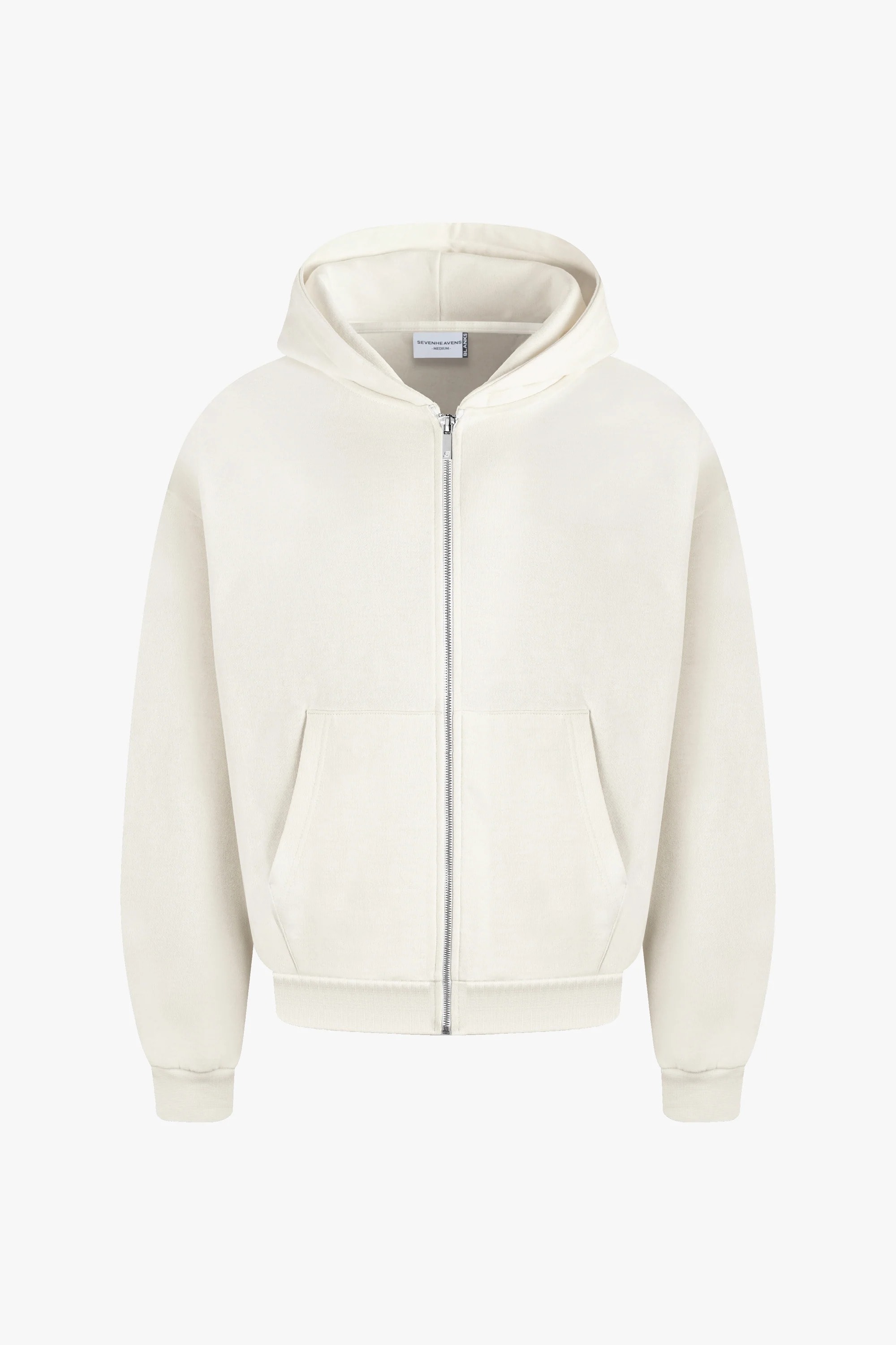 Oversize Heavy Blank Zip Hoodie