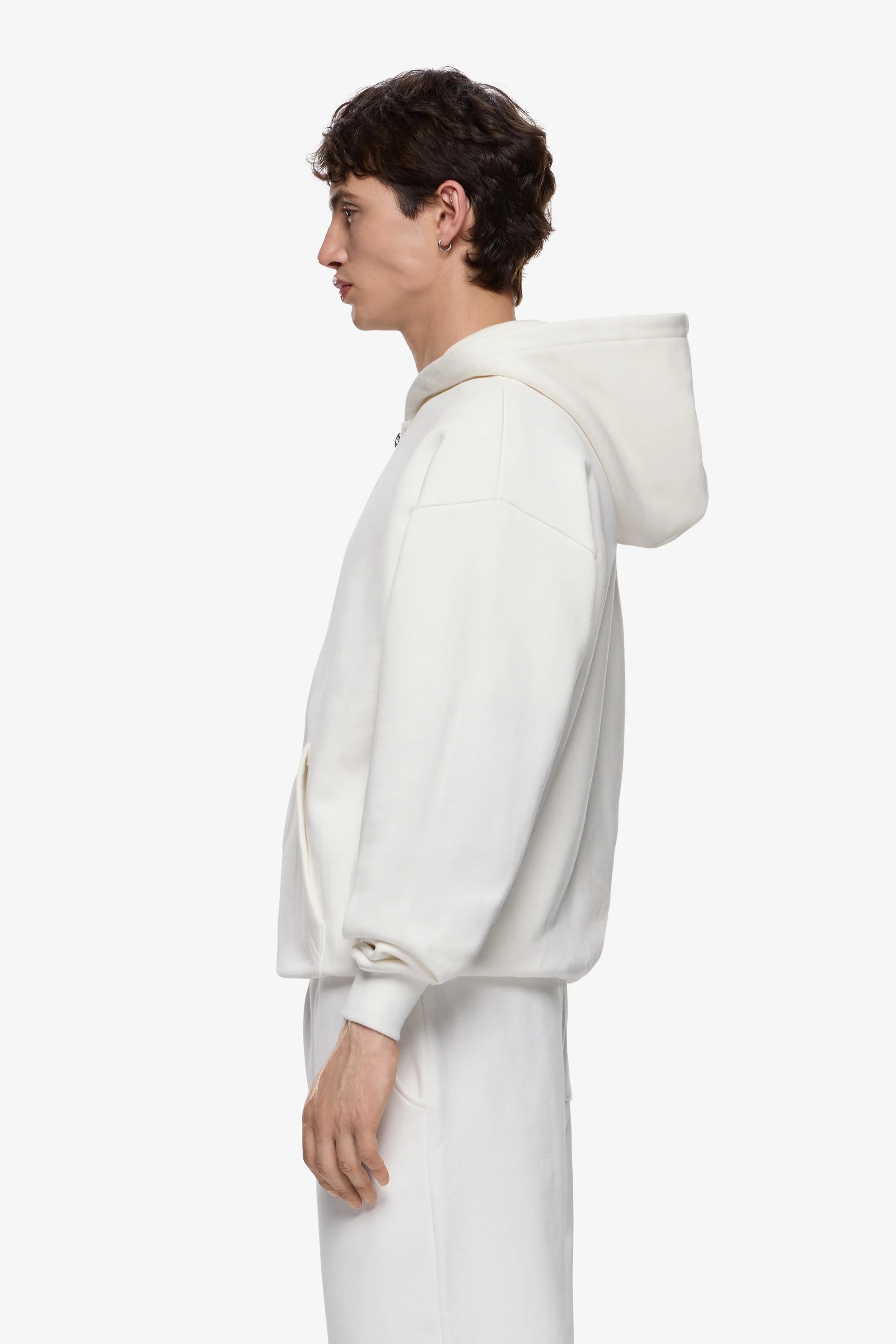 Oversize Heavy Blank Zip Hoodie