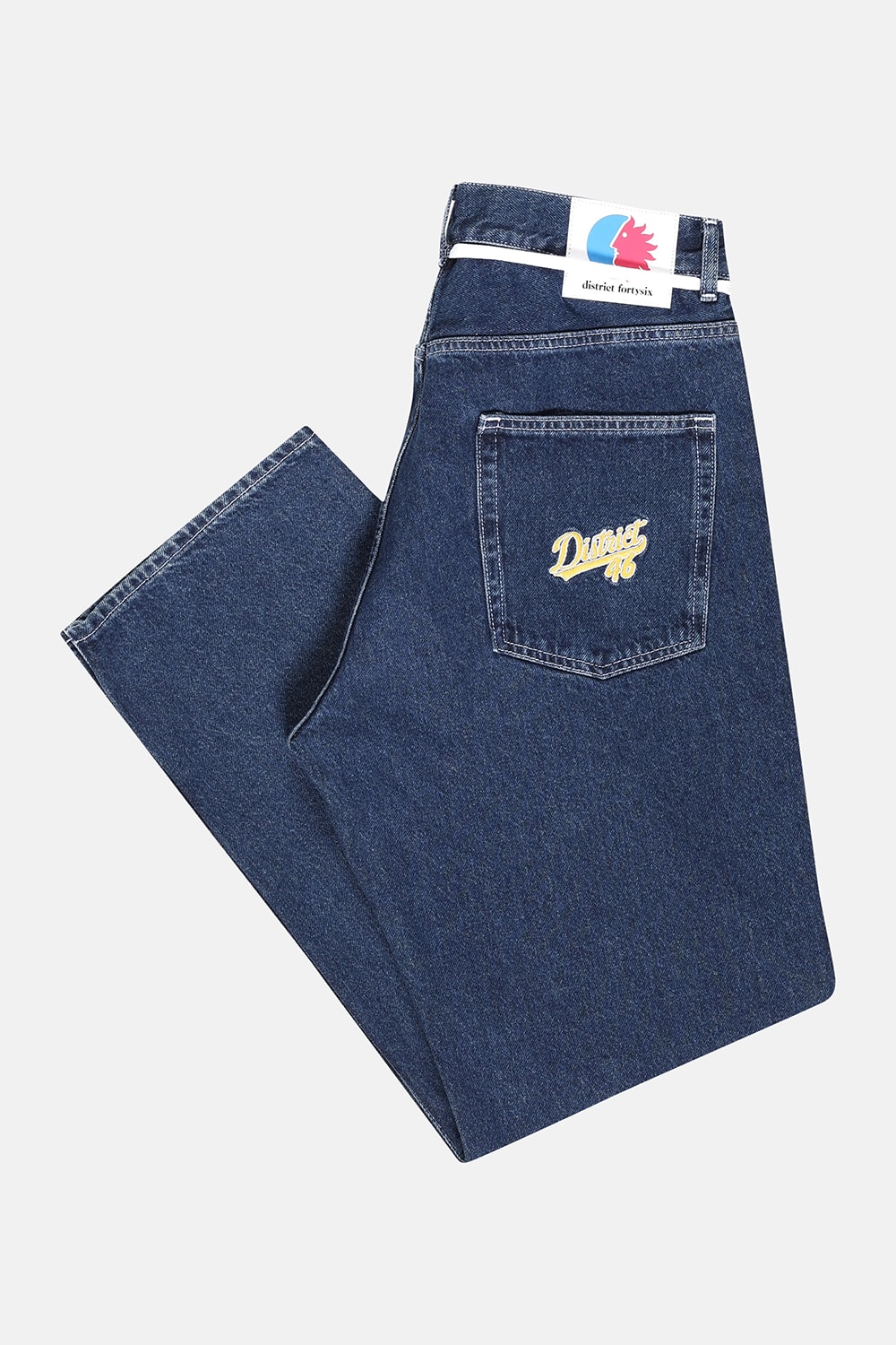 District 46 Straight Leg Jeans - Dark Blue