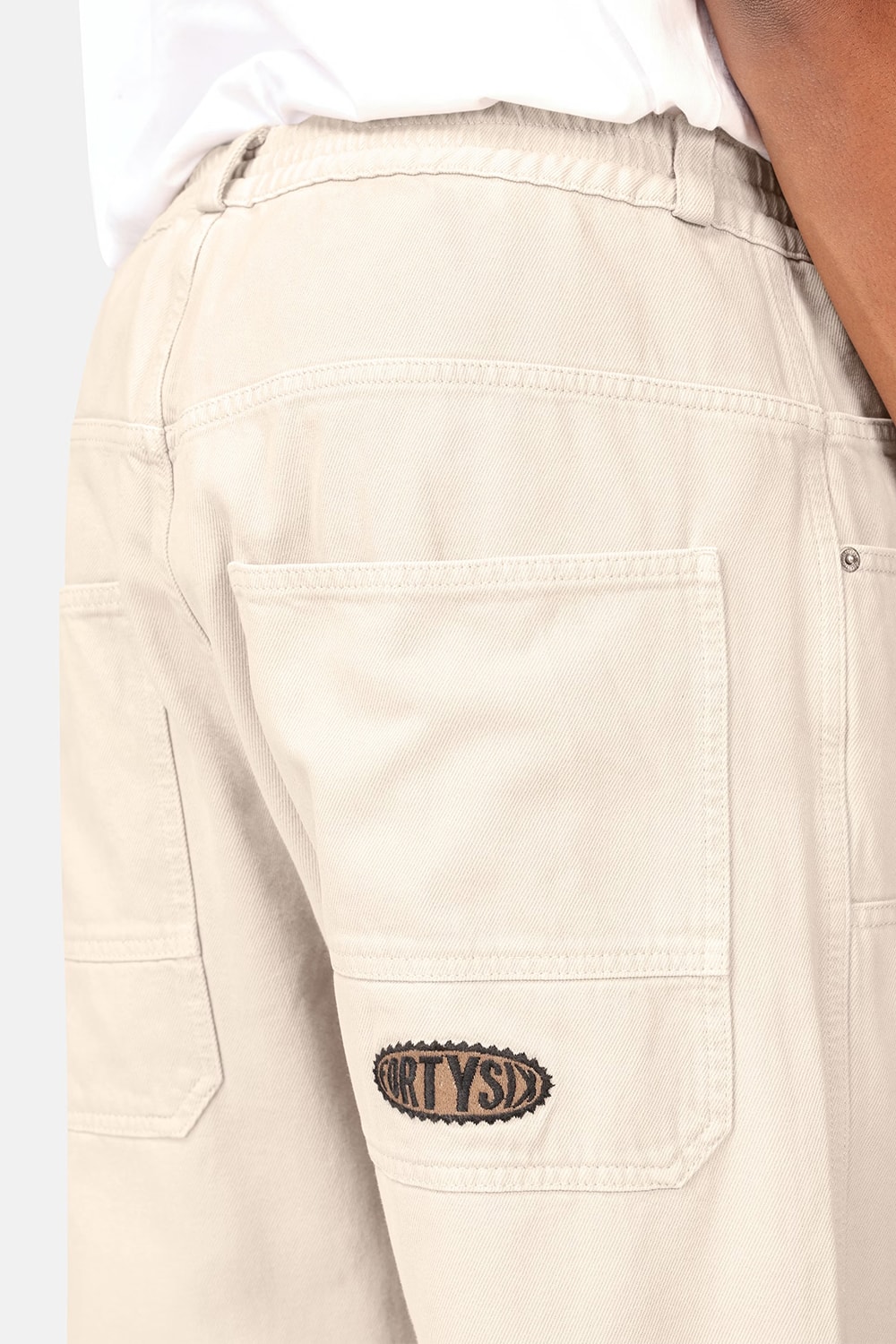 District 46 Shoplifter Double Knee Pant - Off White