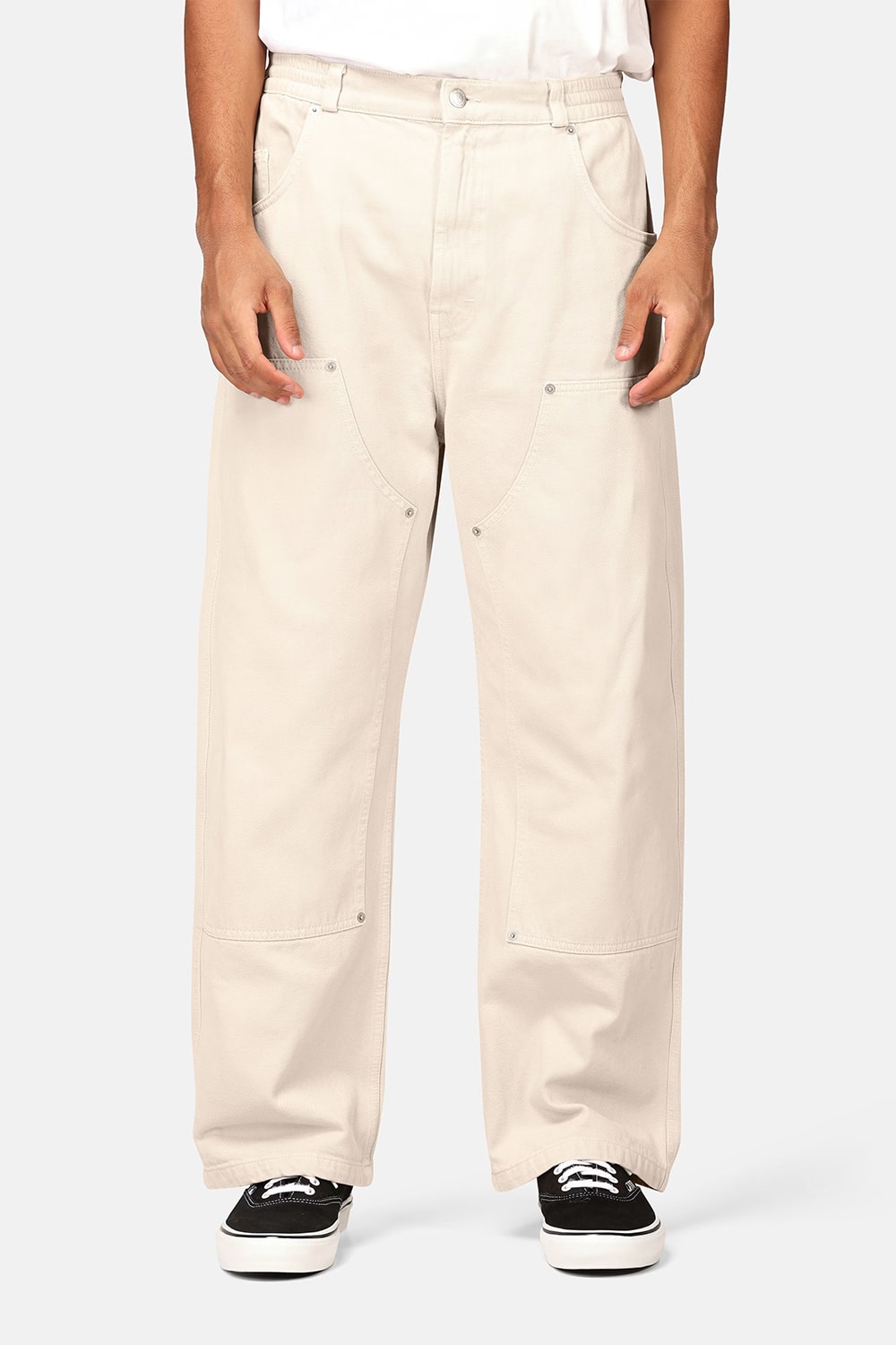 District 46 Shoplifter Double Knee Pant - Off White