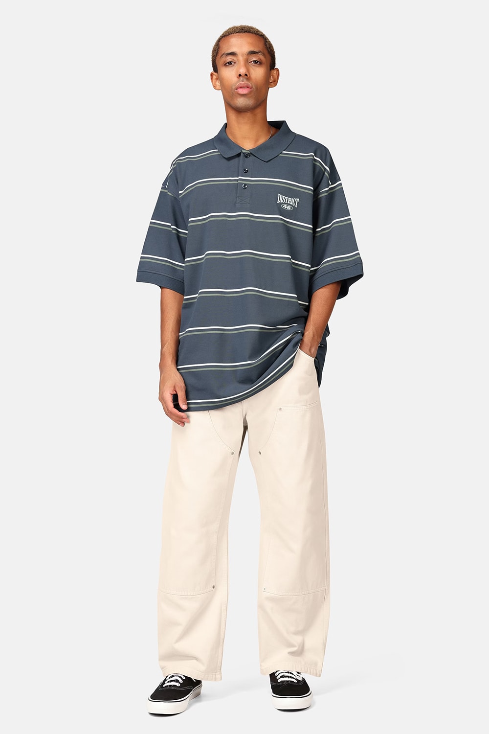 District 46 Shoplifter Double Knee Pant - Off White