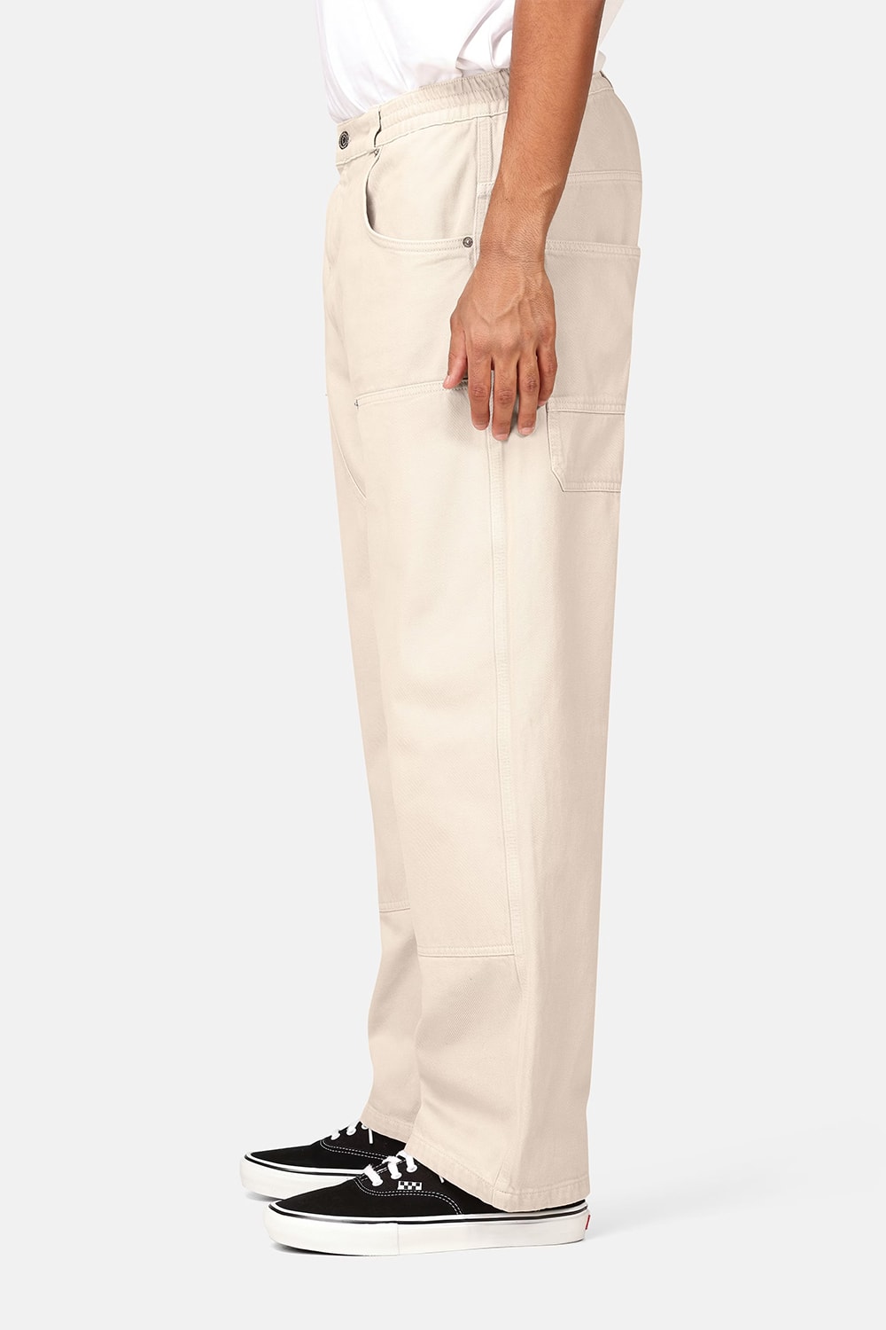 District 46 Shoplifter Double Knee Pant - Off White