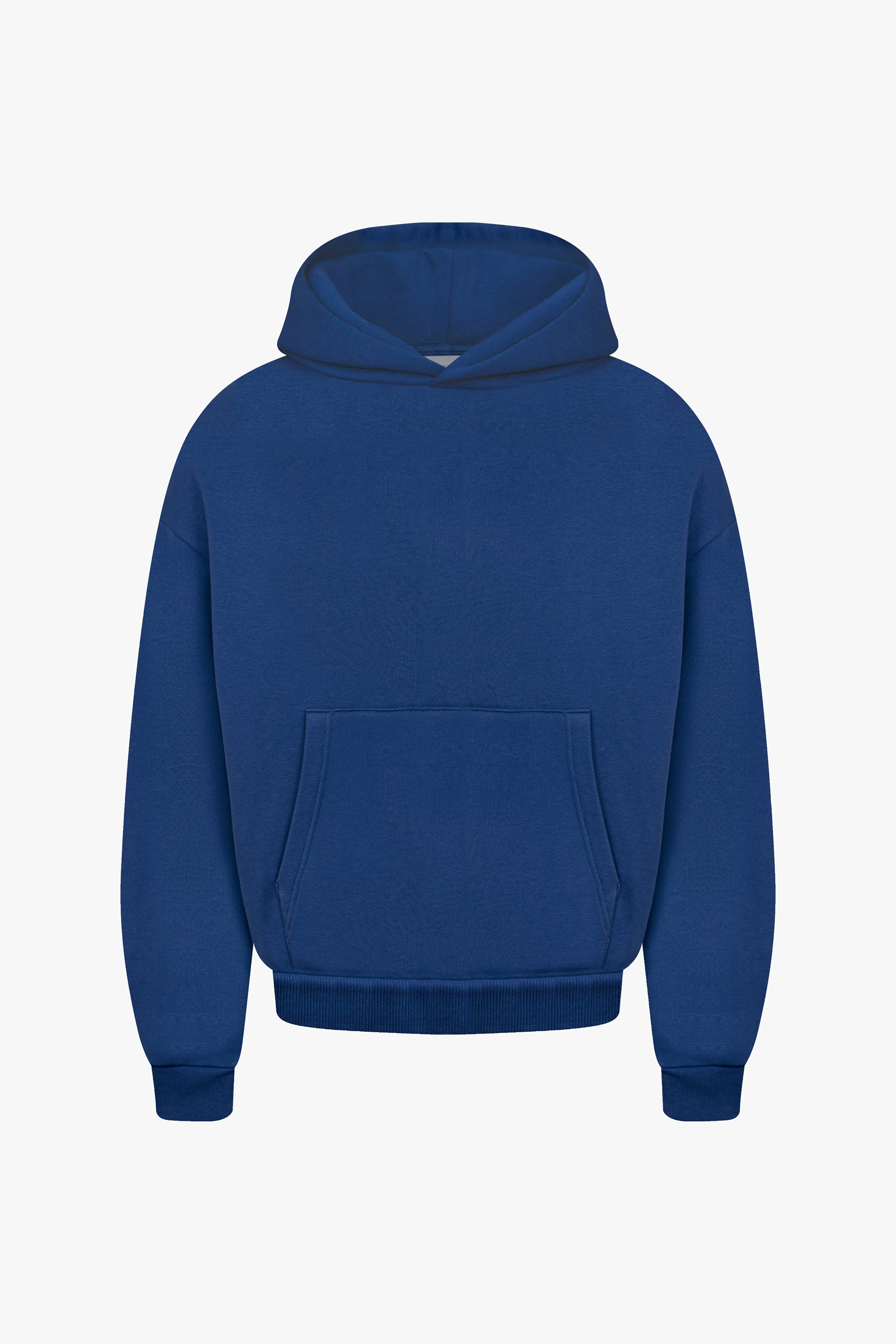 Oversize Heavy Blank Hoodie - Ocean Blue