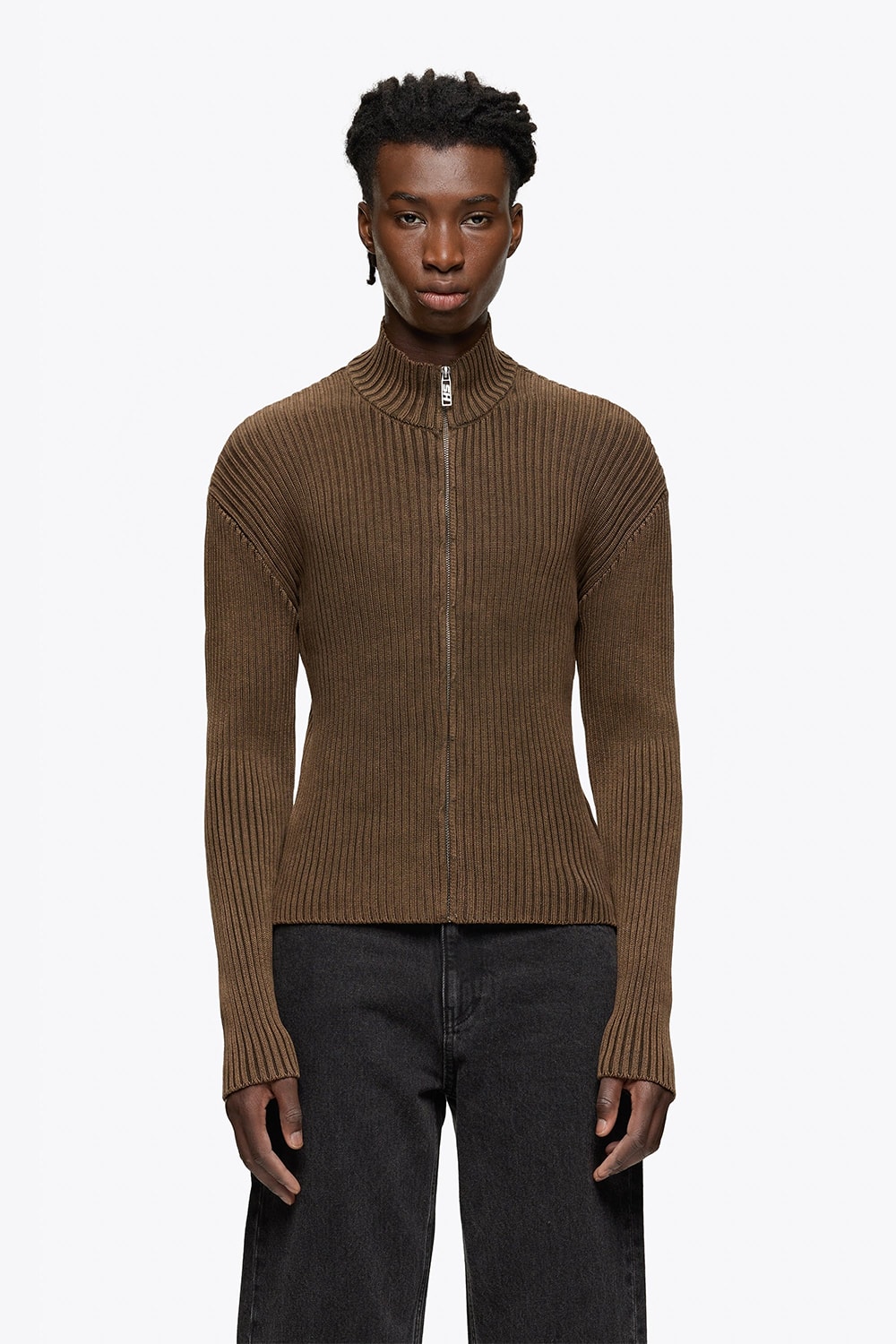 S.Heavens Knit Jacket - Acid Brown
