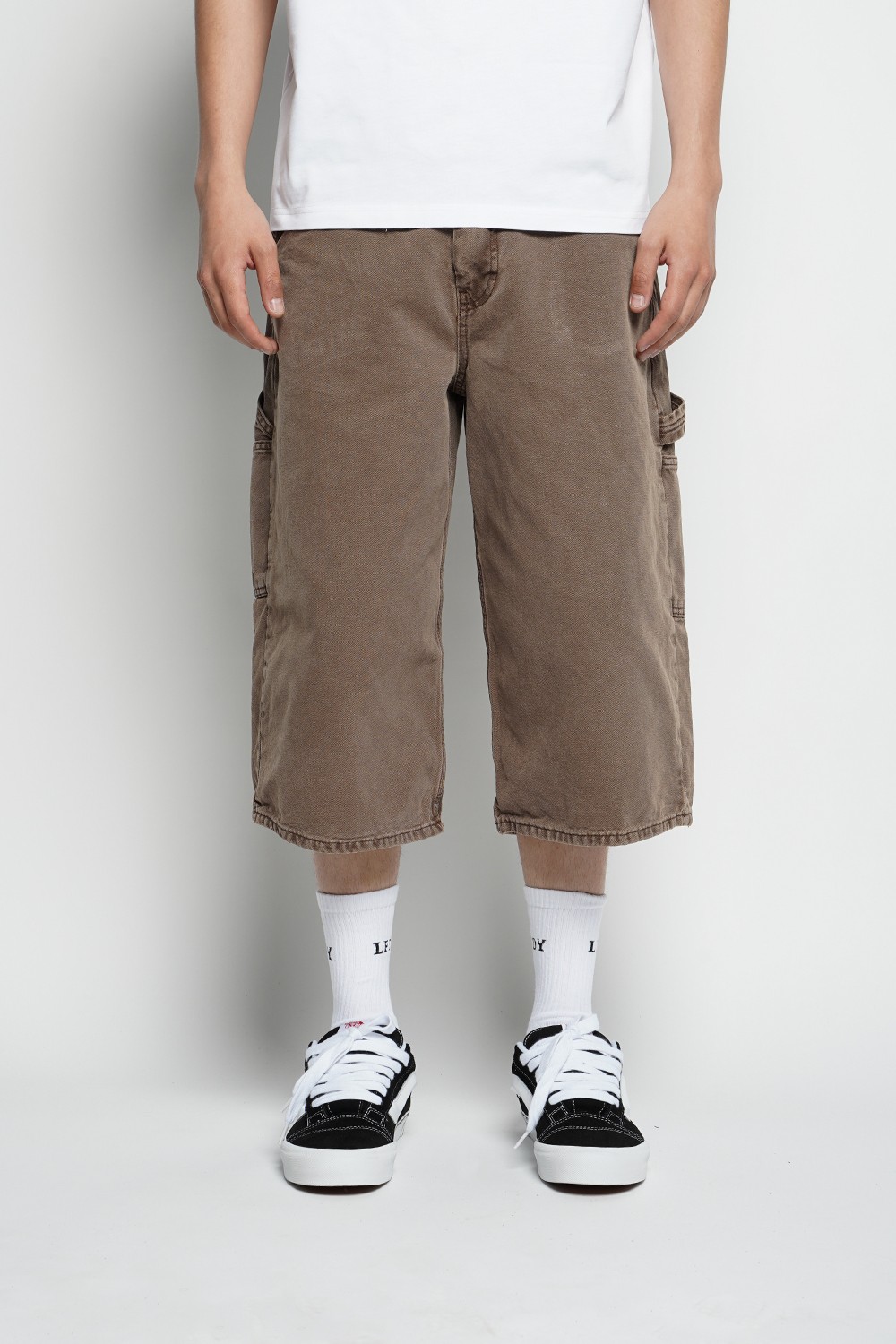 Brown Longline Carpenter Shorts (UOS-4)