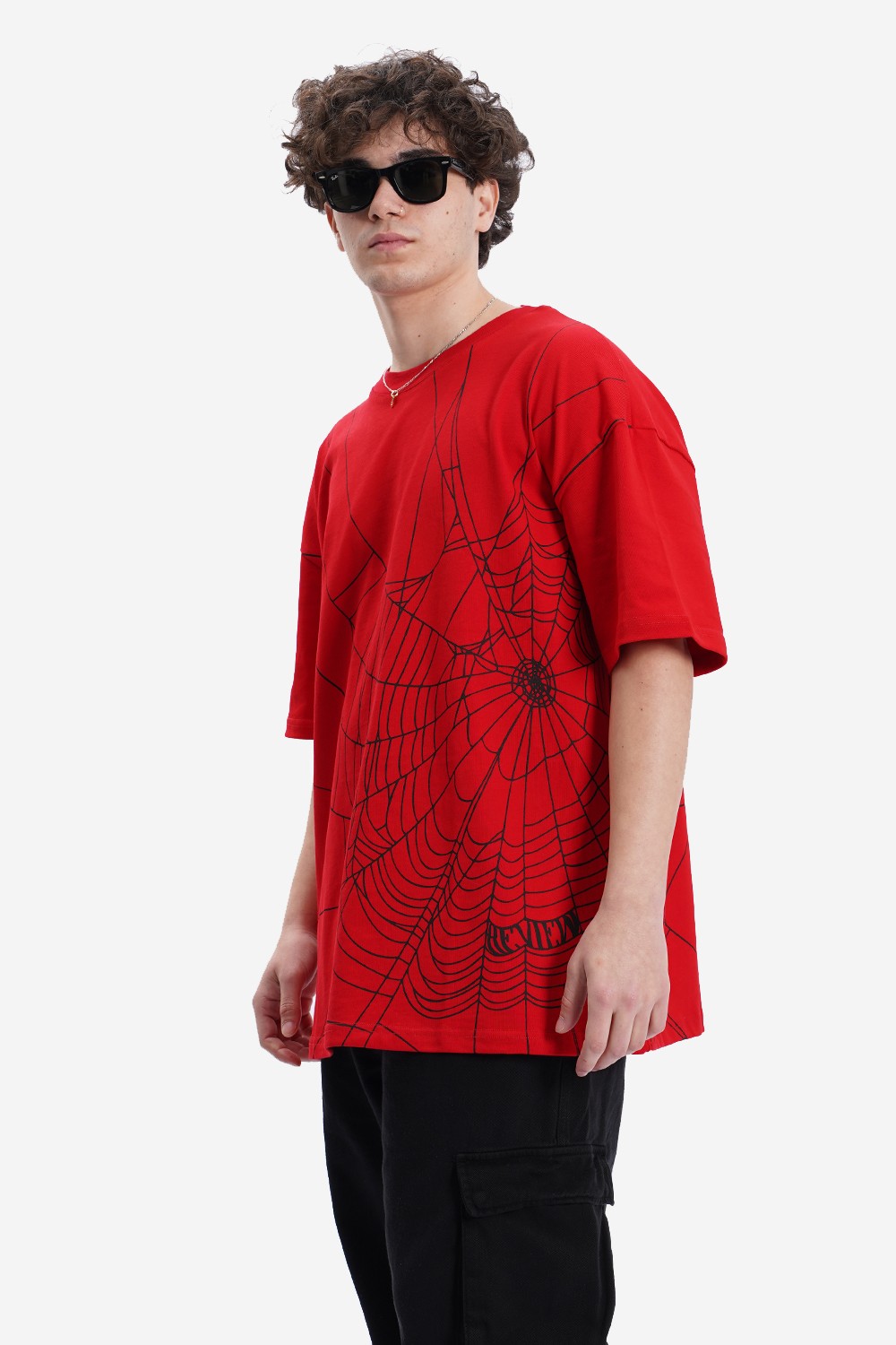 Oversize Spider Print T Shirt (ST3)