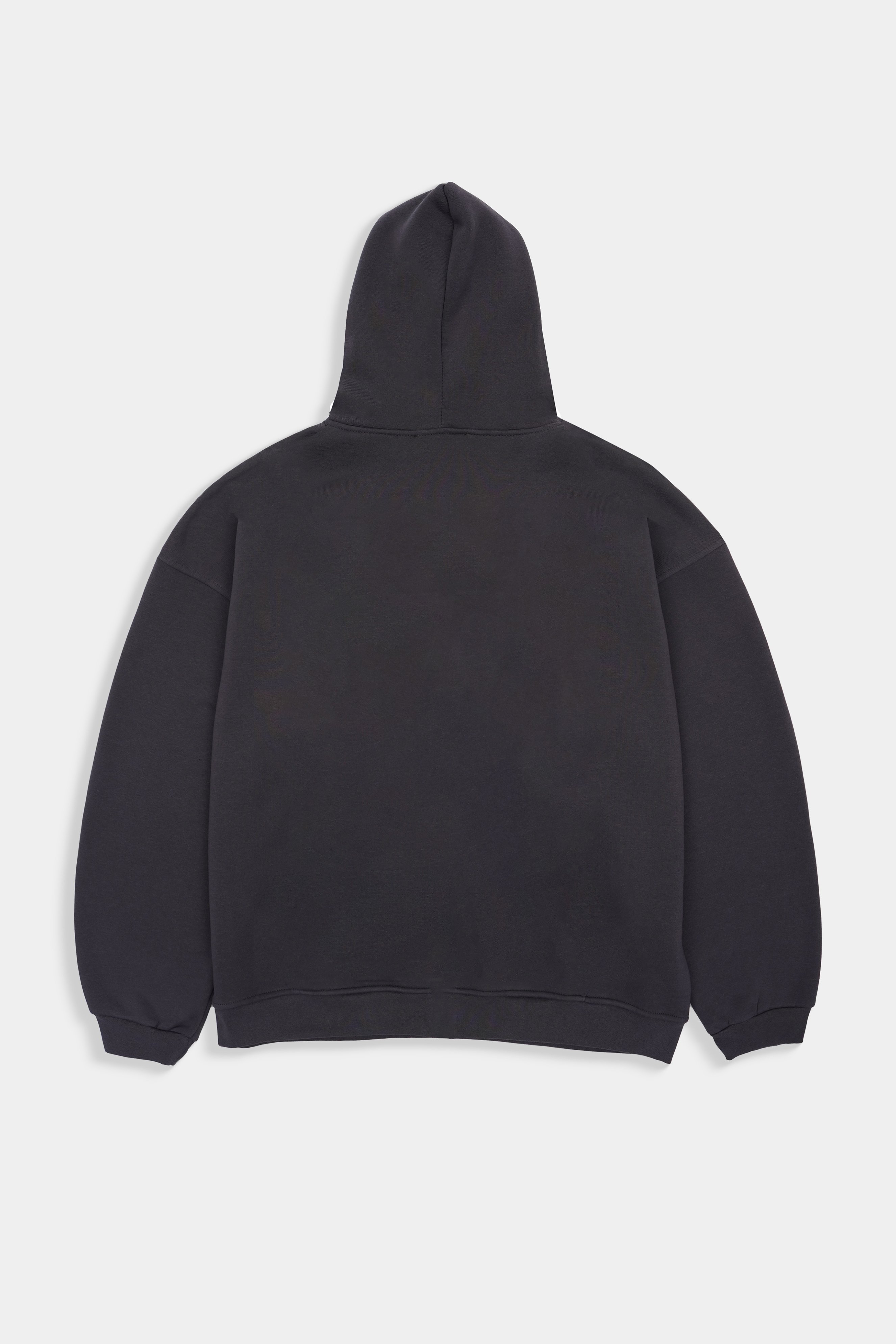 Sohigh Boxy Fit Crew Logo Zip Hoodie - Füme