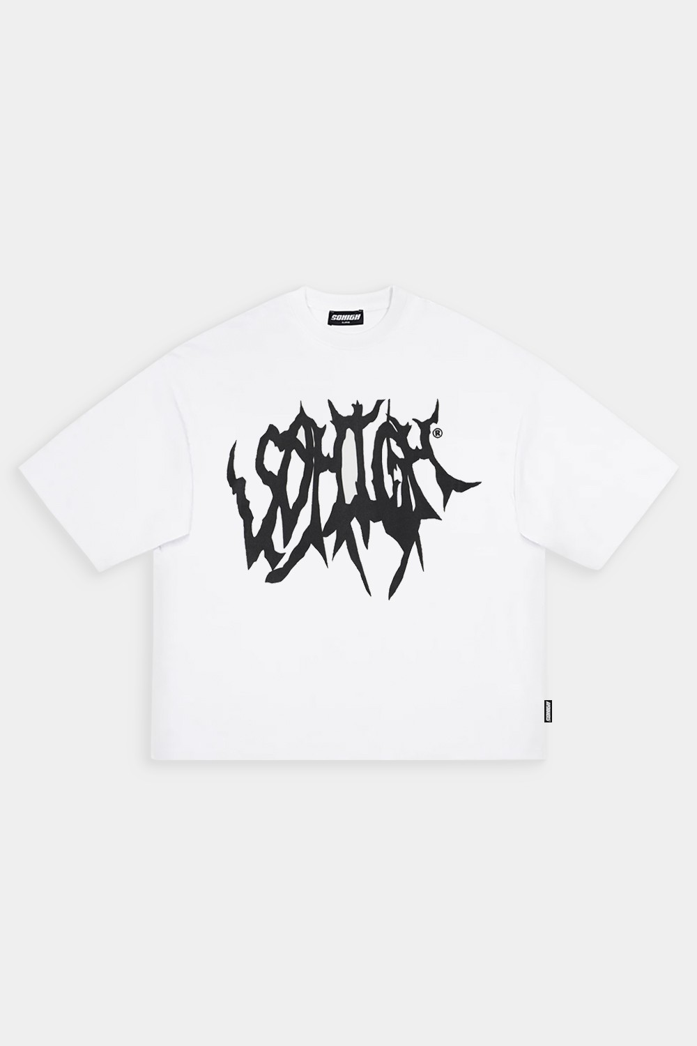 Sohigh Oversize Crew Logo T-Shirt - Beyaz