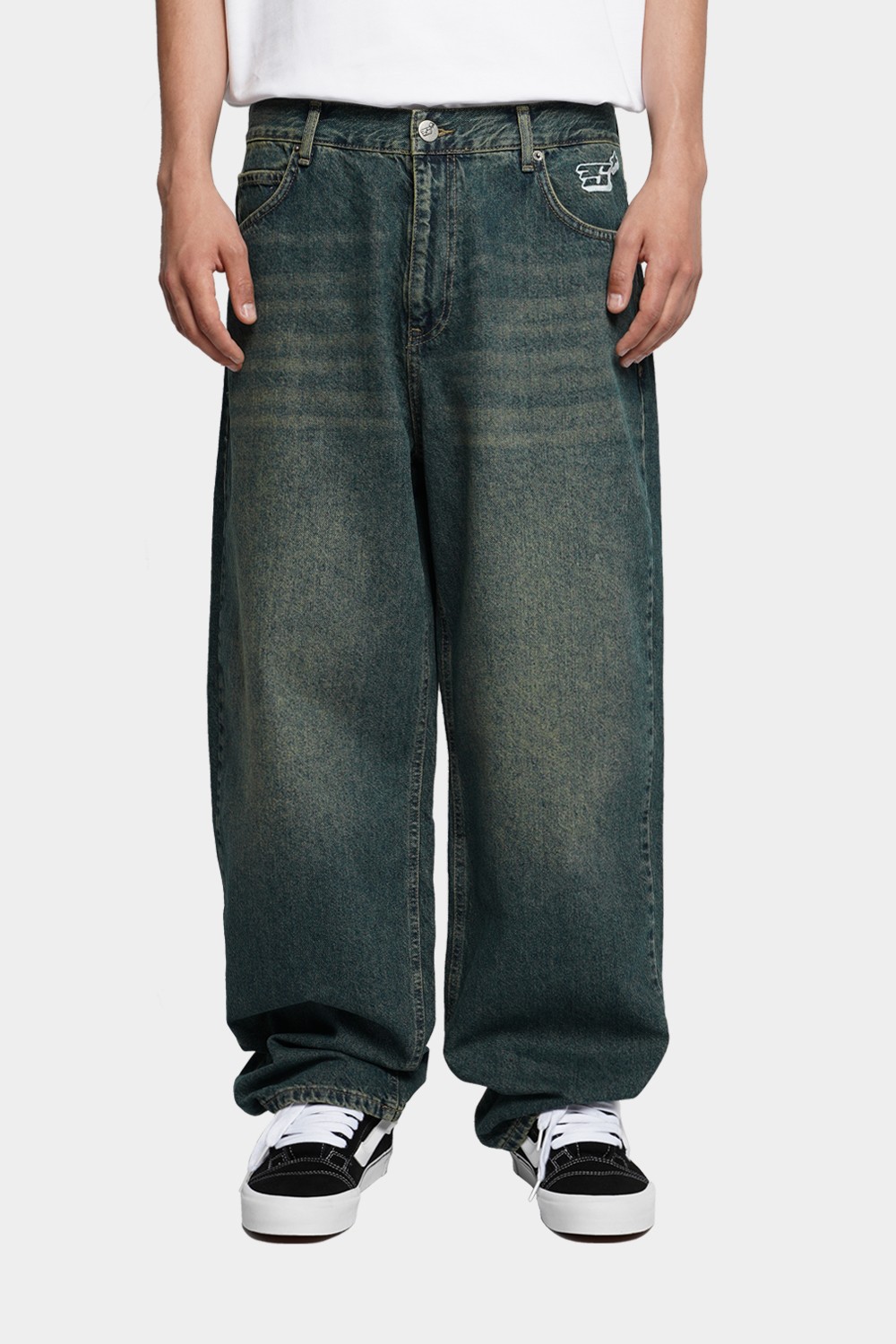 Baggy Skate Jeans - Tint Washed Green (SHBS-1)