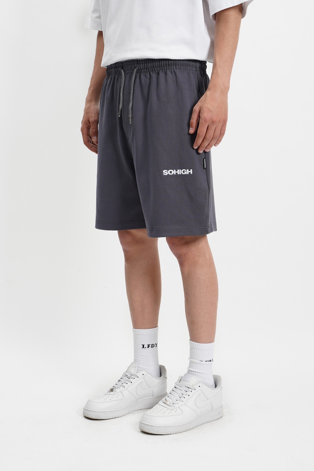 Sohigh Oversized Dark Grey Shorts (RT-2)