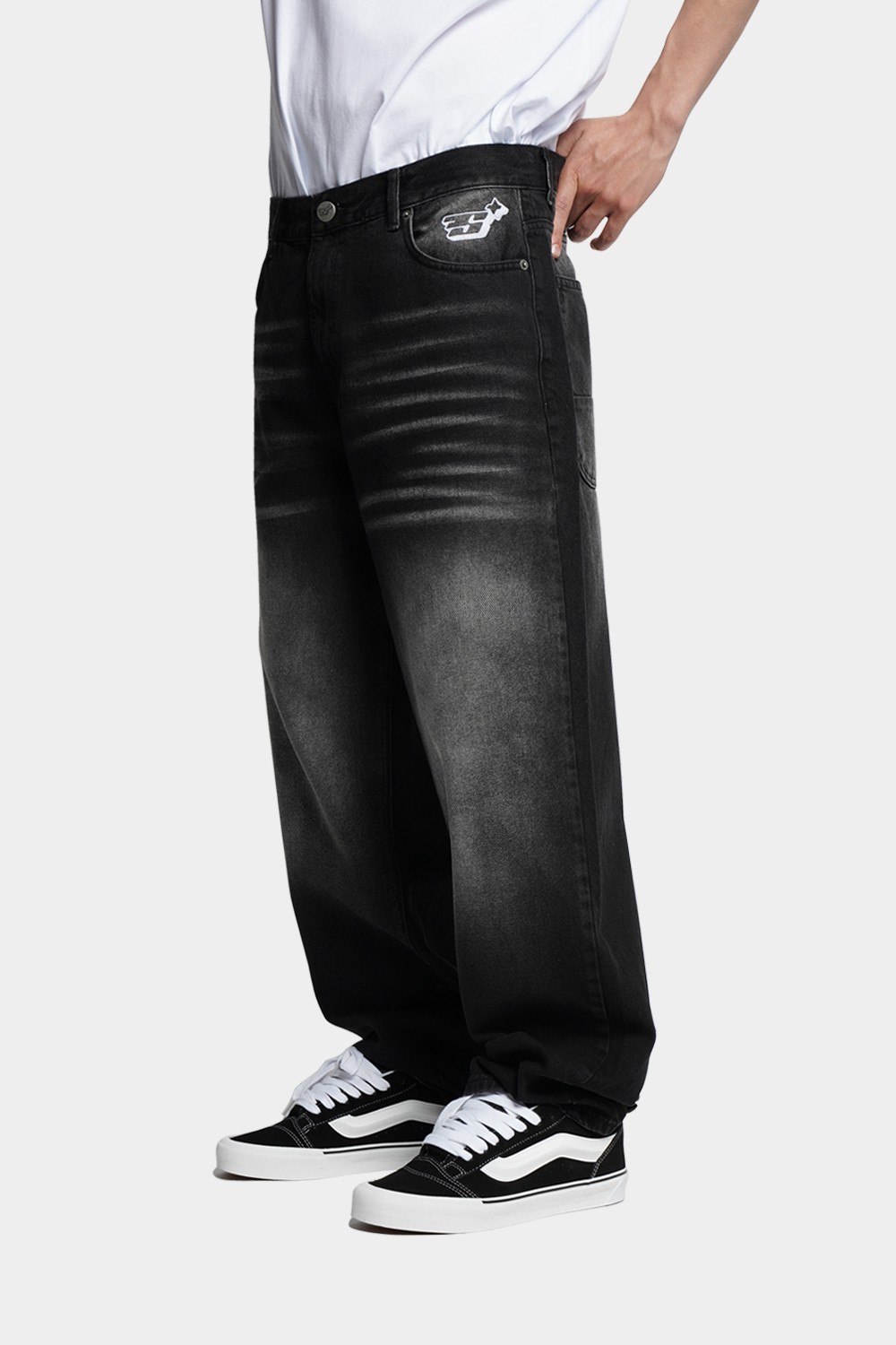 Baggy Skate Jeans - Black Tint (SHBS-3)
