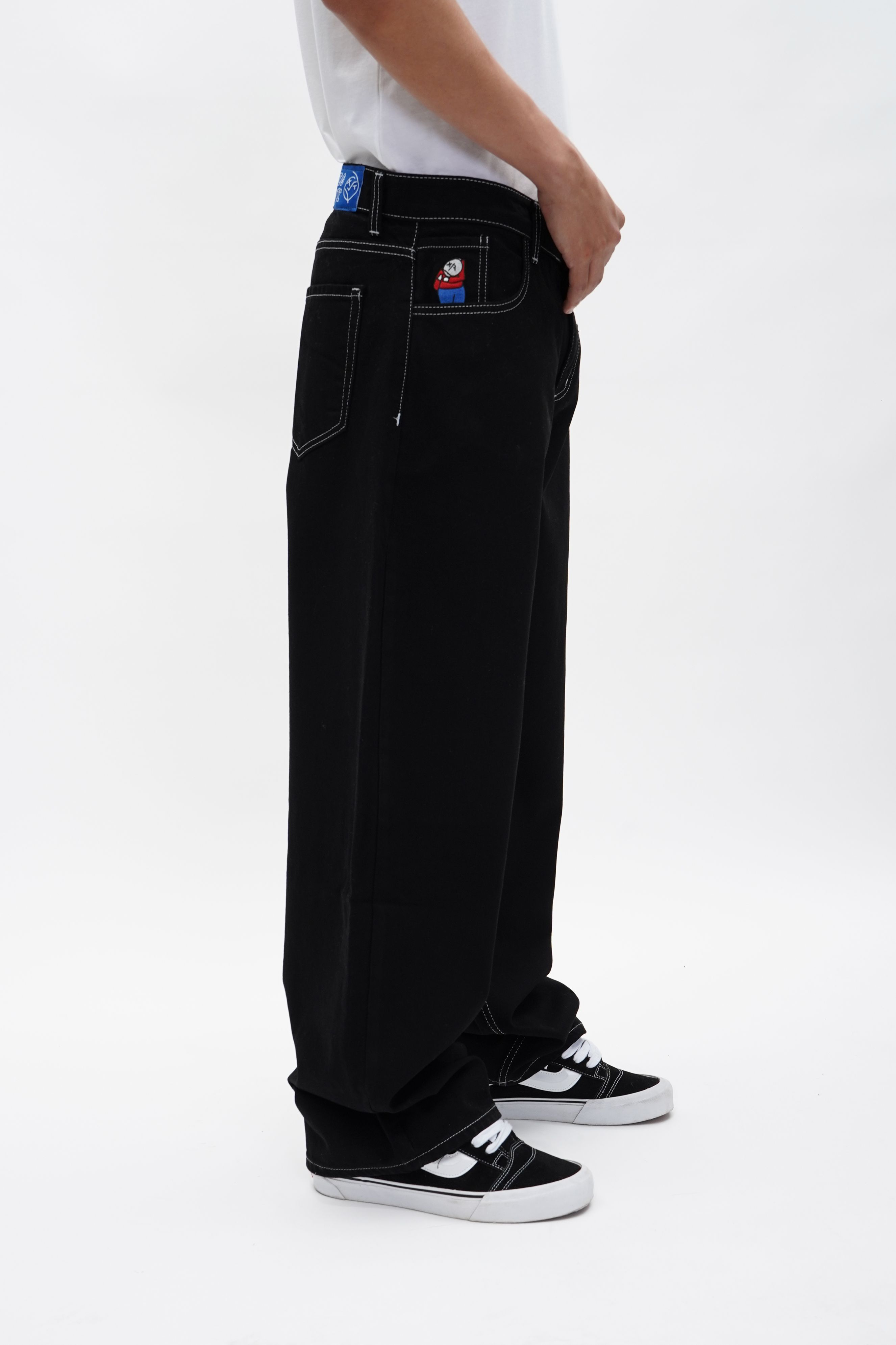 Big Boy Baggy Jeans - Contrast Black