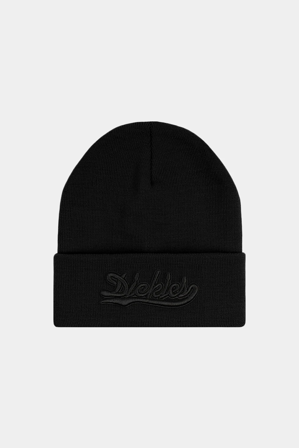 Embroidered Knit Cuffed Bere - Black