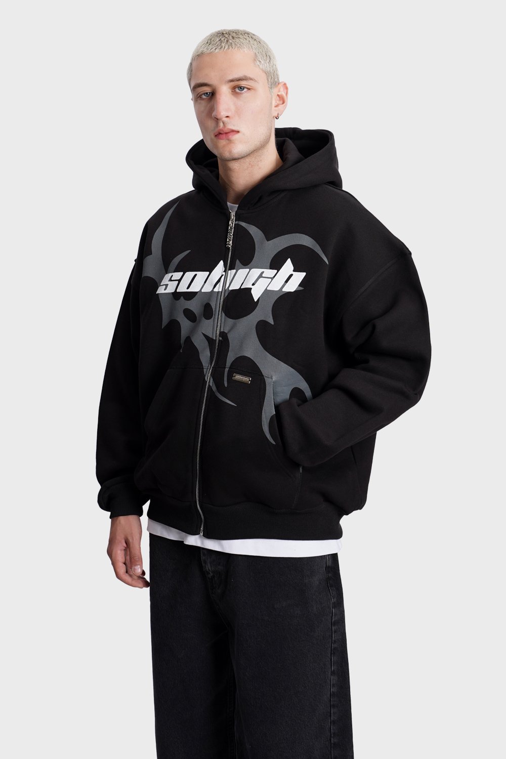 550gsm Y2K Tribal Zip Hoodie (SH-DZ5)