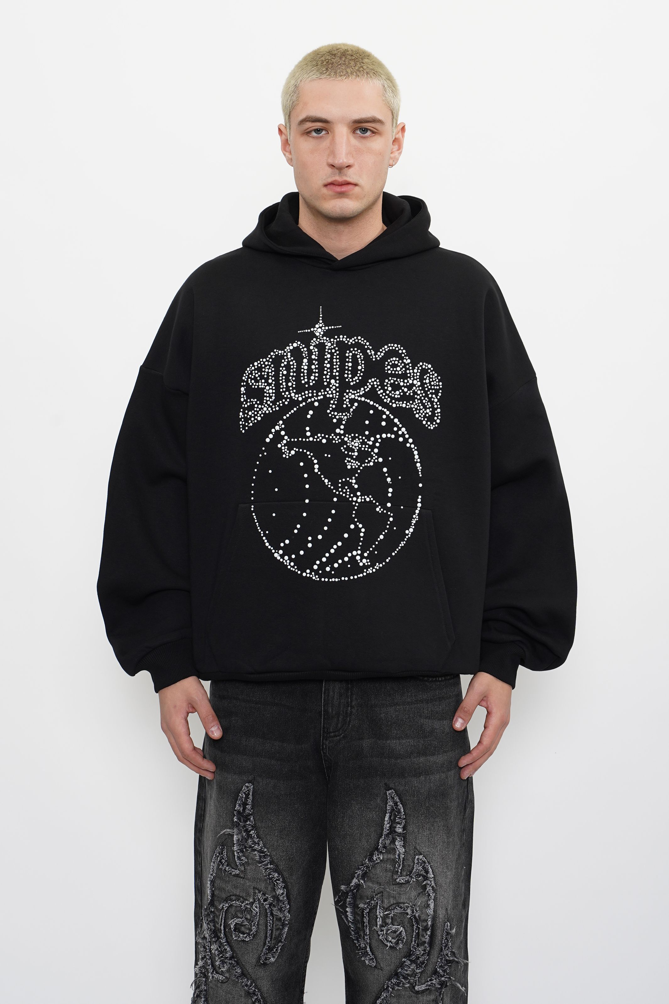 Snipes Globe Studs Oversized Hoodie (SNP1)