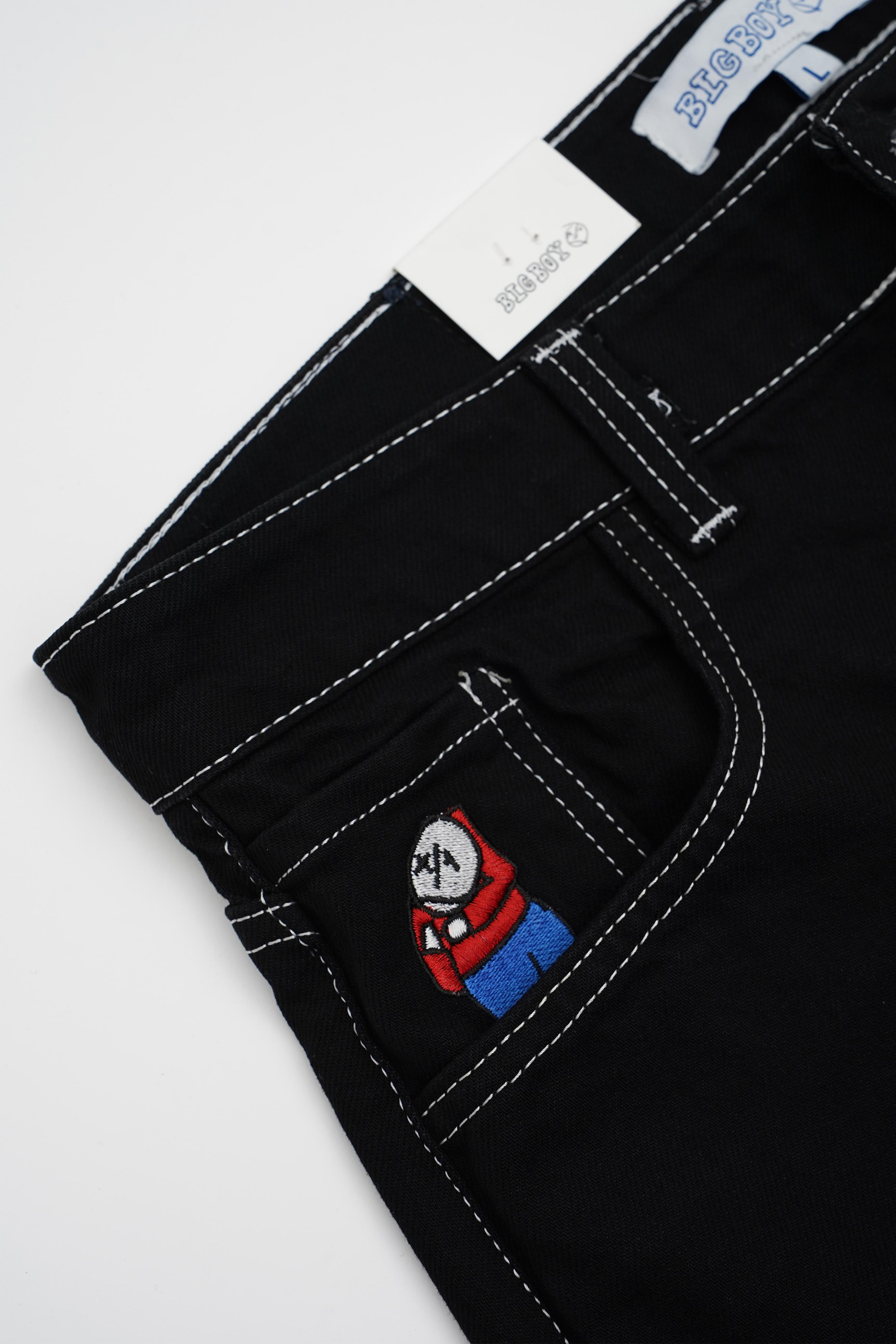 Big Boy Baggy Jeans - Contrast Black